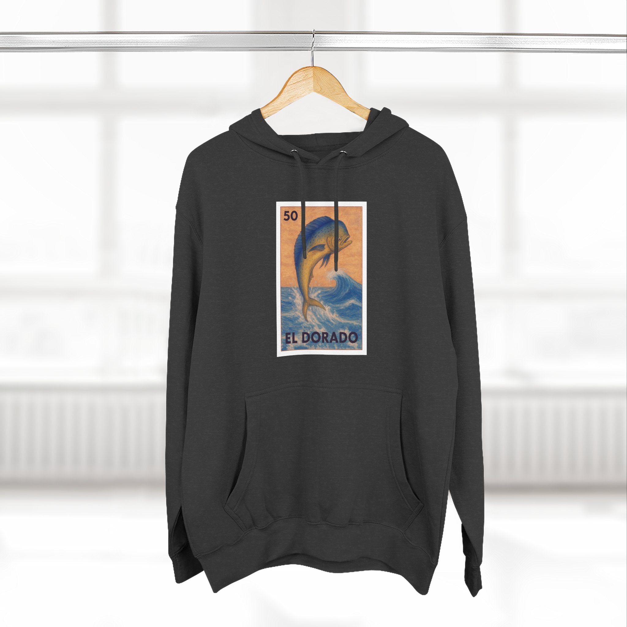 Dorado Lotería Unisex - Pull-Over Cotton Blend Fleece Hoodie (El Dorado)
