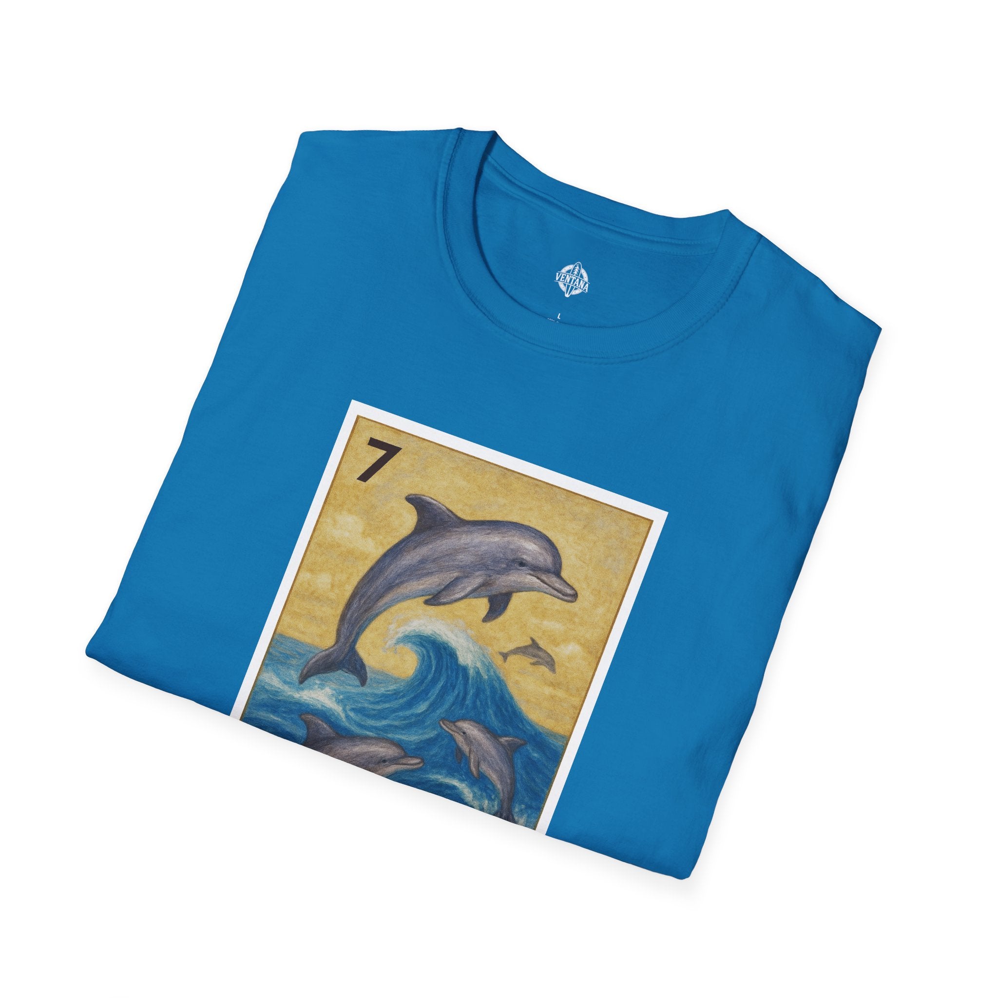 Dolphin Lotería Unisex - Soft Style U.S. Cotton T-Shirt (El Delfín)