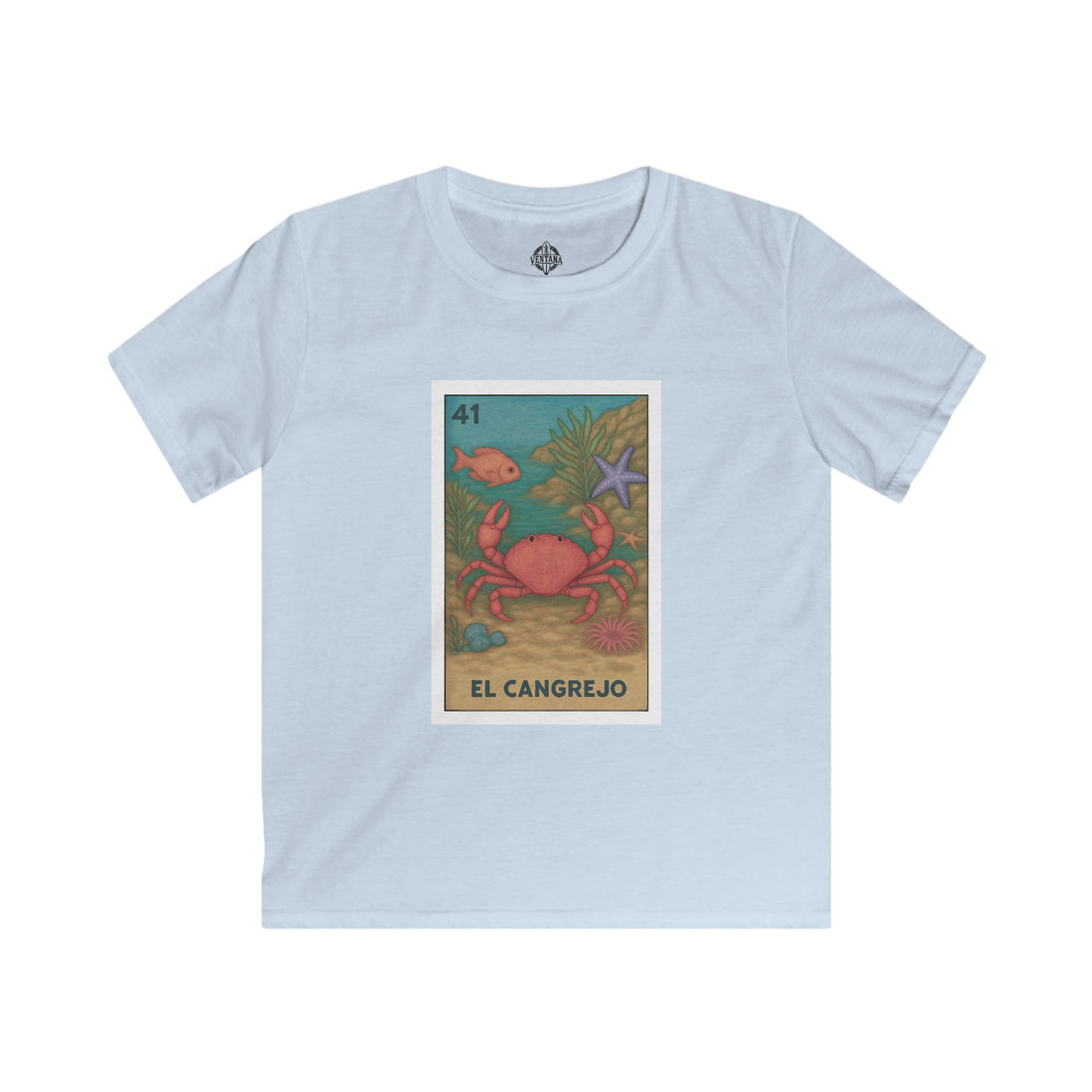 Crab Lotería Kids - Soft Style U.S. Cotton T-Shirt (El Cangrejo)
