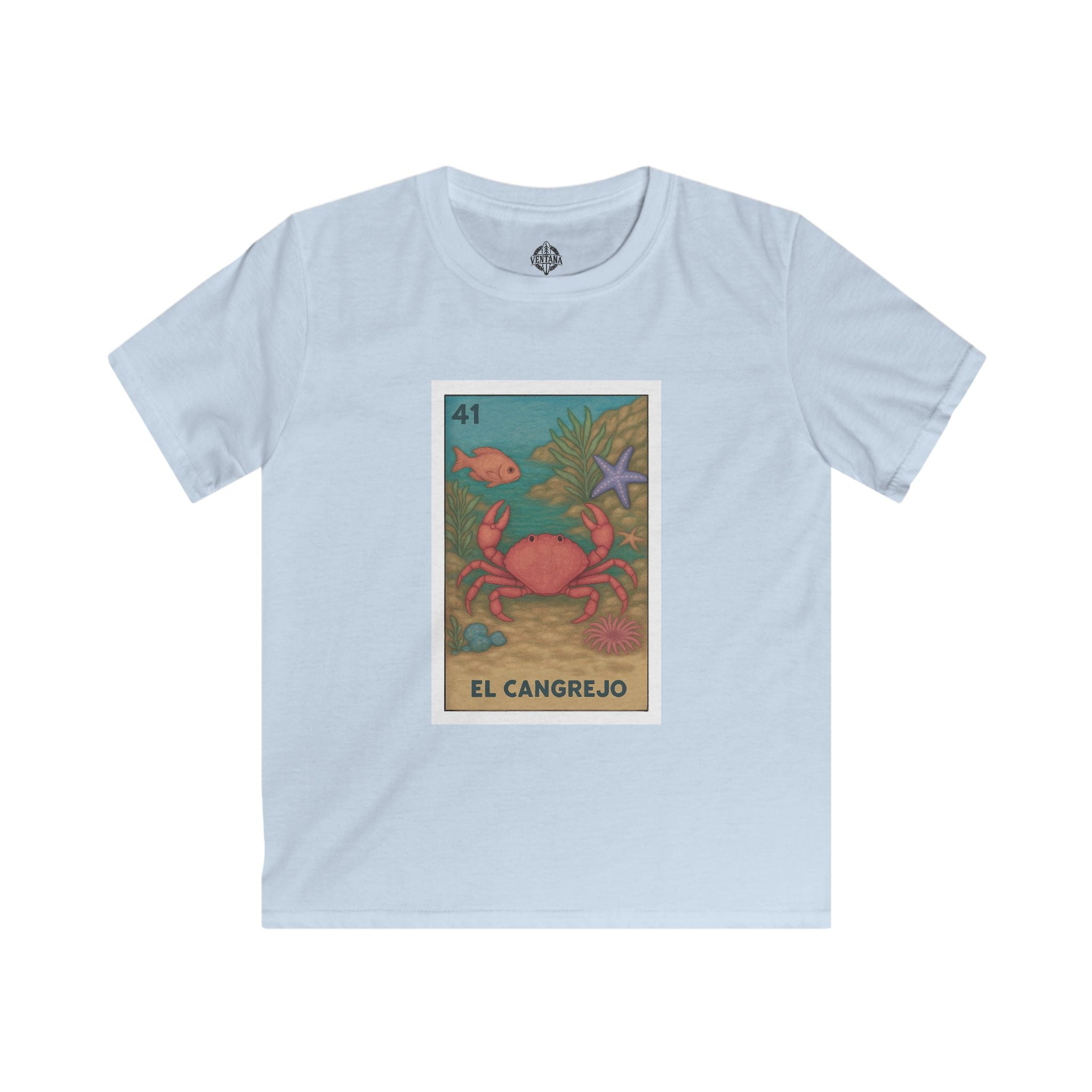 Crab Lotería Kids - Soft Style U.S. Cotton T-Shirt (El Cangrejo)