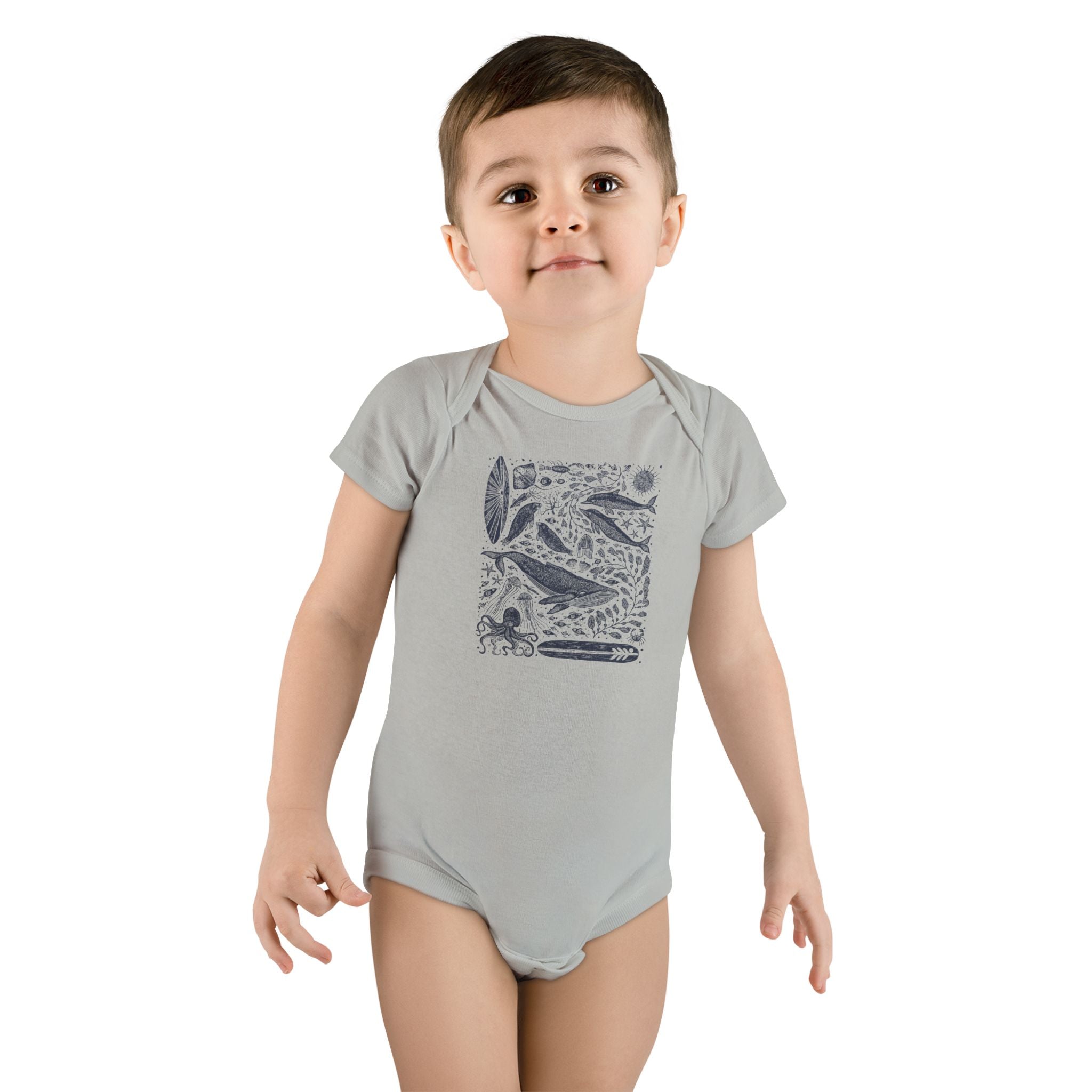 Ventana Marine Life by Lili Arnold - Baby Short Sleeve 100% Cotton Onesie