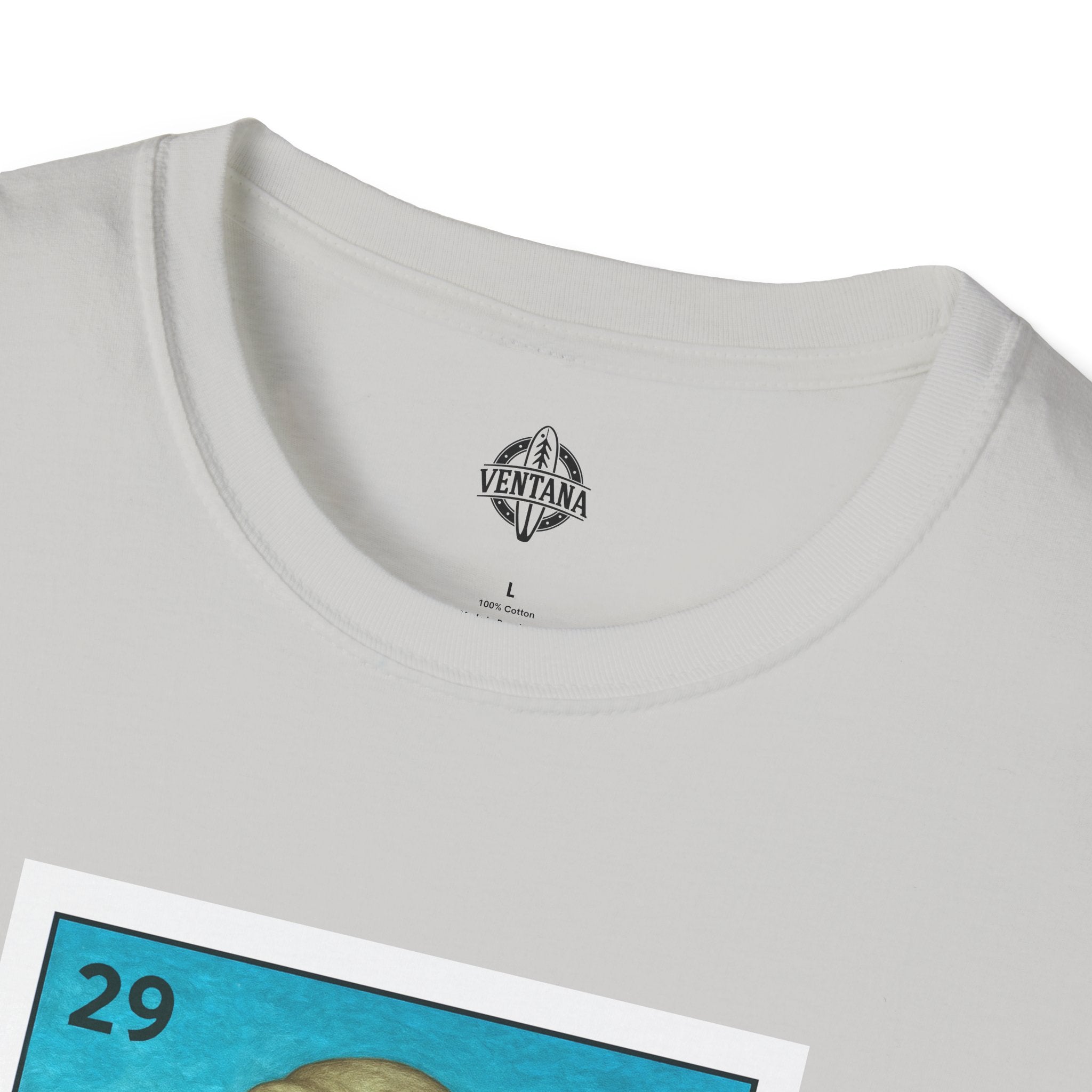 Elephant Seal Lotería Unisex - Soft Style U.S. Cotton T-Shirt (El Elefante Marino)