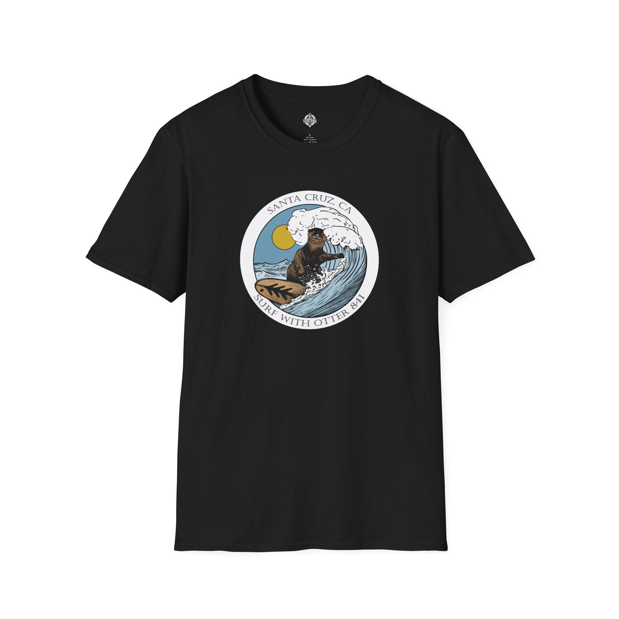 Surf with Otter 841 by Thiago Bianchini Unisex - Soft Style U.S. Cotton T-Shirt