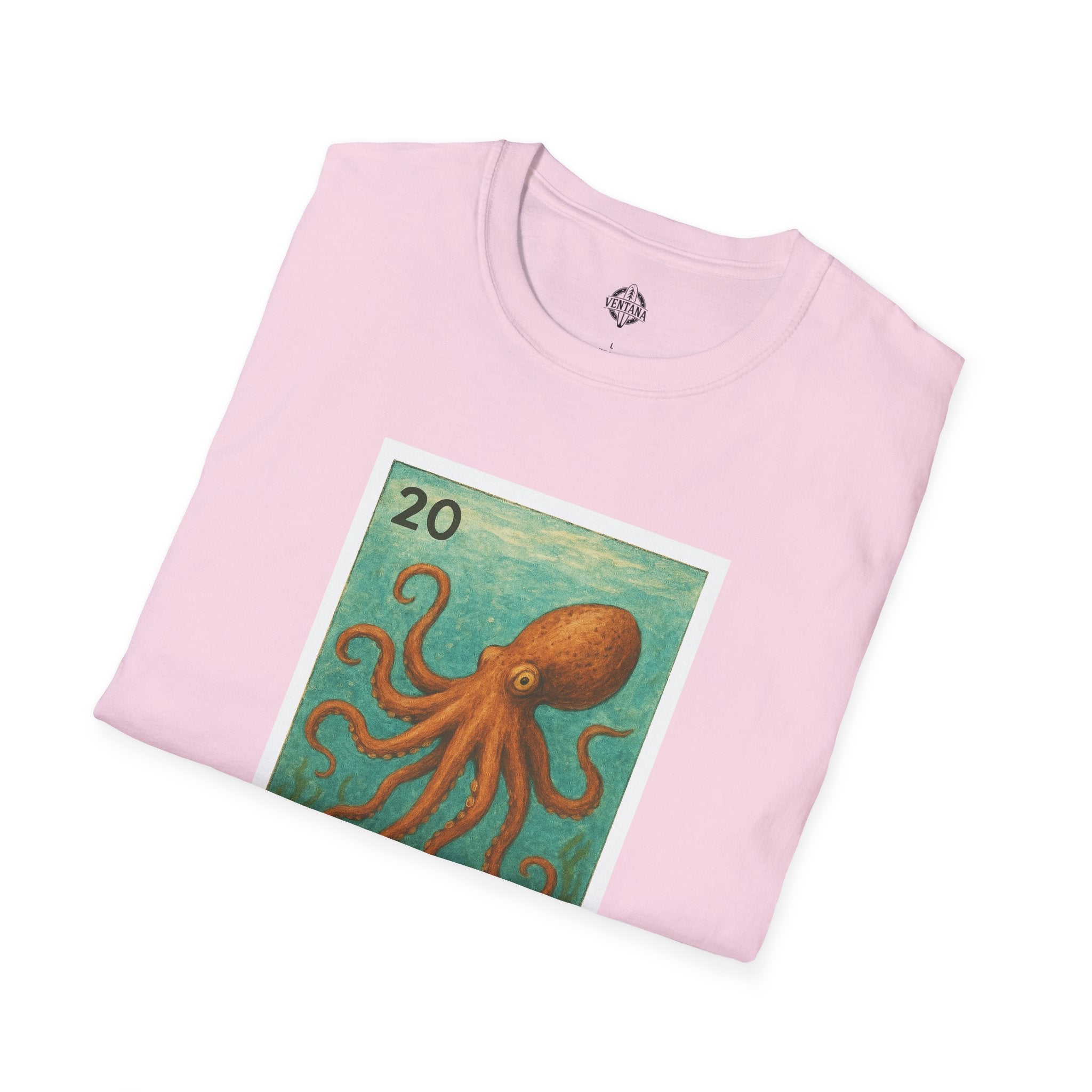 Octopus Lotería Unisex - Soft Style U.S. Cotton T-Shirt (El Pulpo)