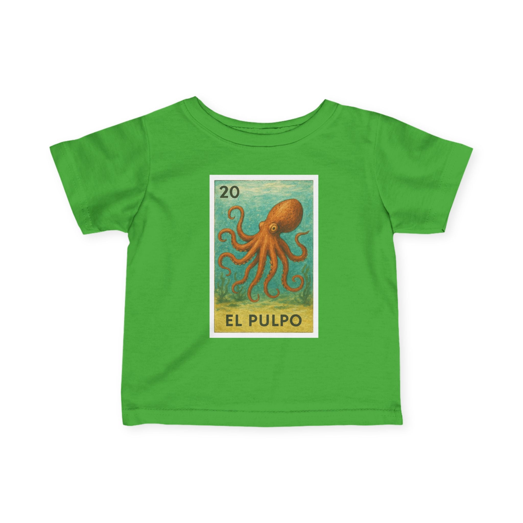 Octopus Lotería - Infant 100% Cotton T-Shirt (El Pulpo)