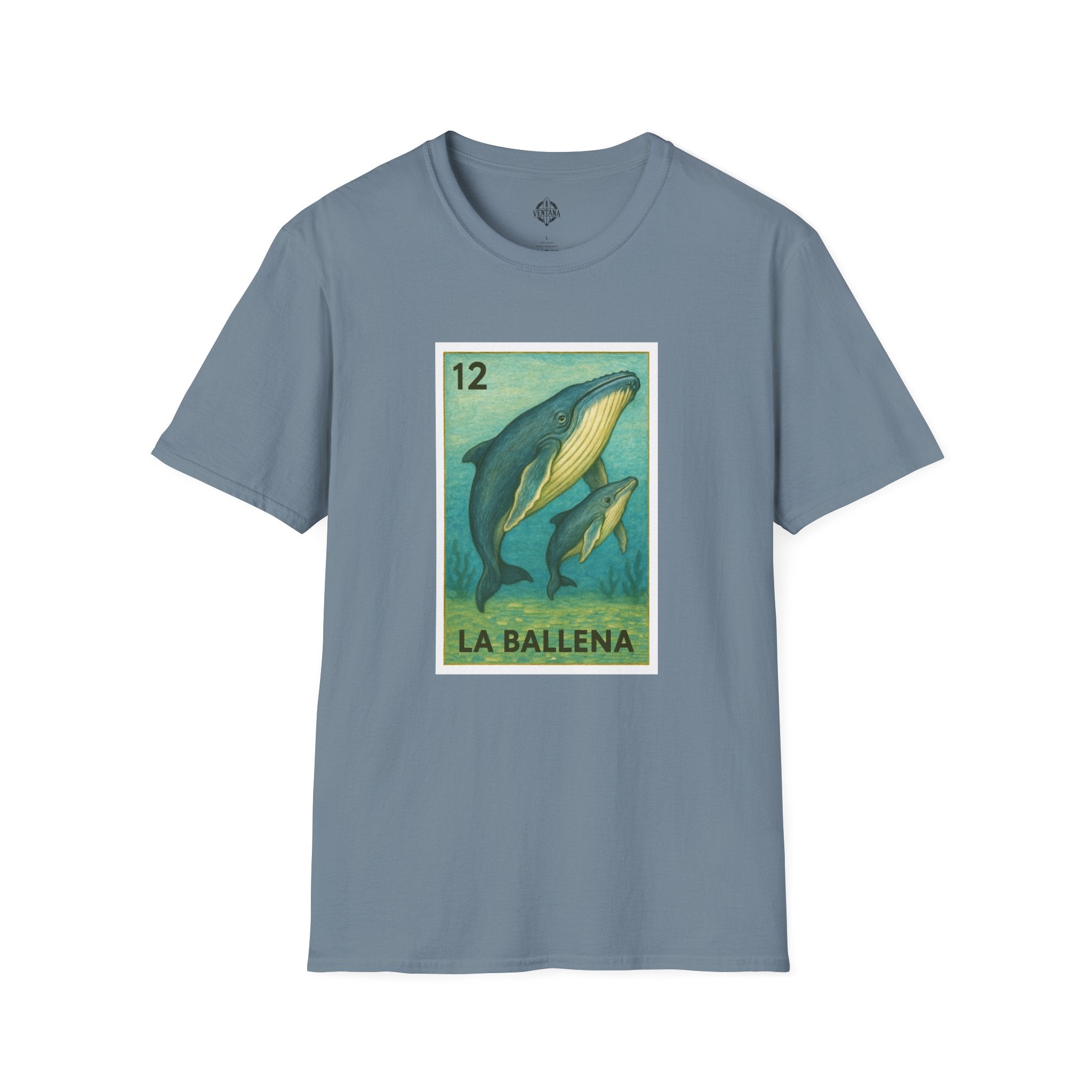 Whale Lotería Unisex - Soft Style U.S. Cotton T-Shirt (La Ballena)