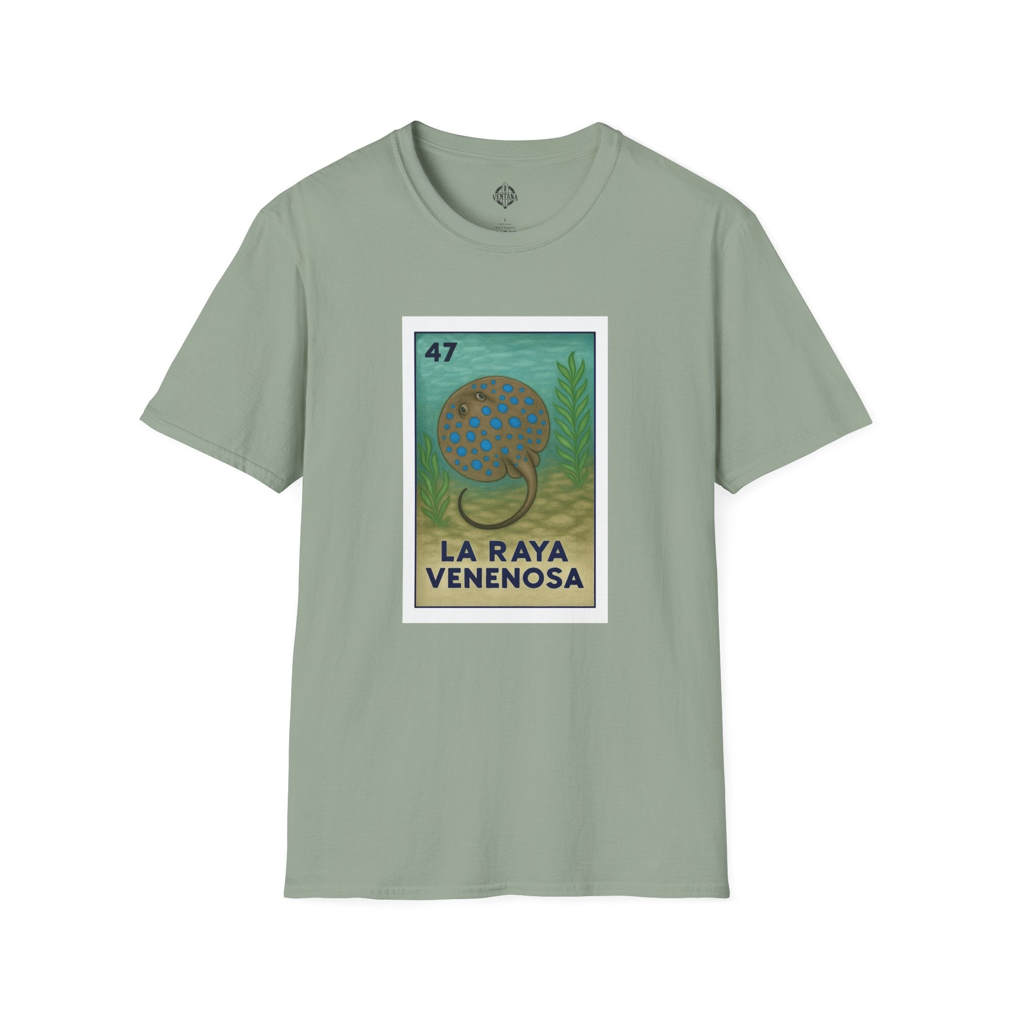 Stingray Lotería Unisex - Soft Style U.S. Cotton T-Shirt (La Raya Venenosa)
