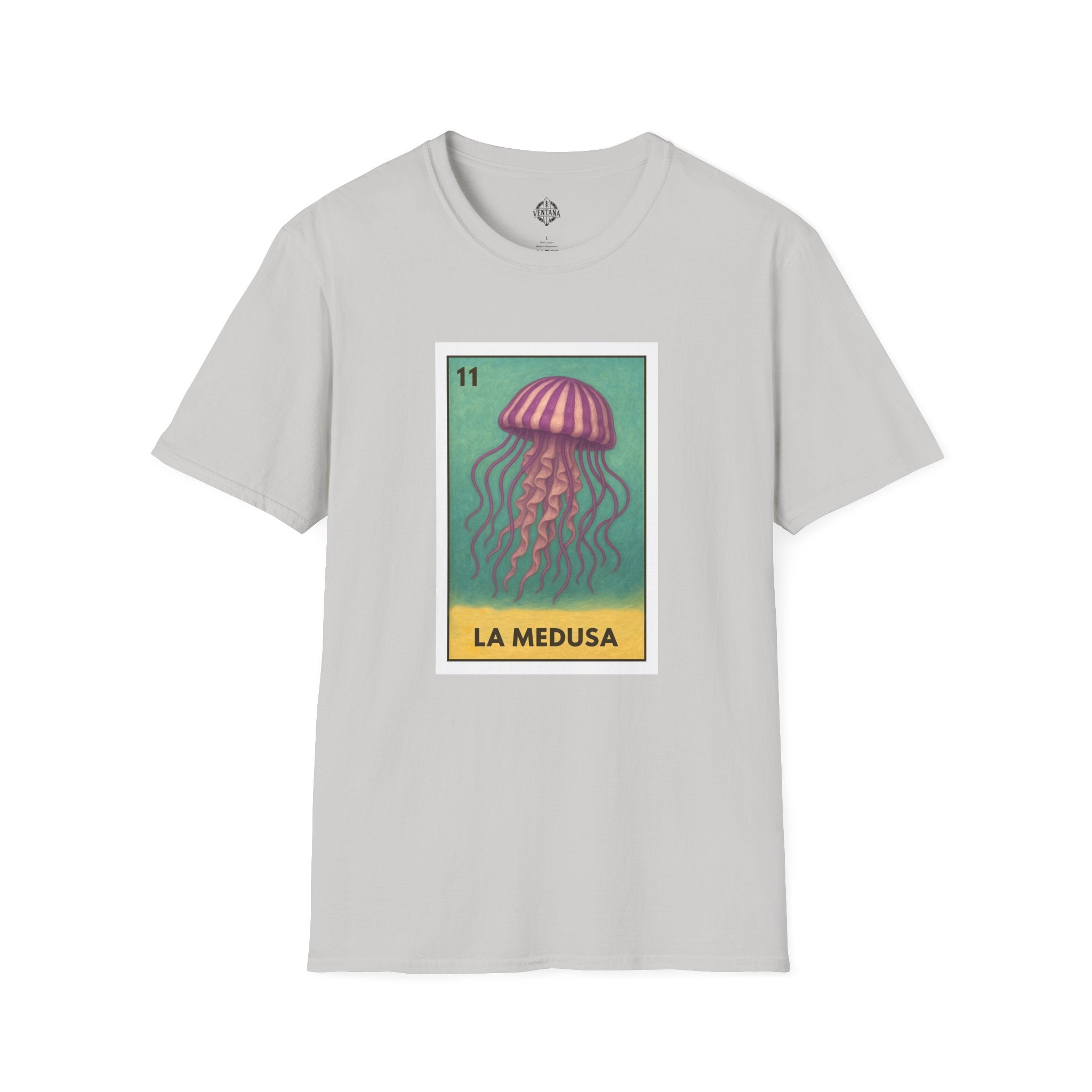 Sea Jelly Lotería Unisex - Soft Style U.S. Cotton T-Shirt (La Medusa)