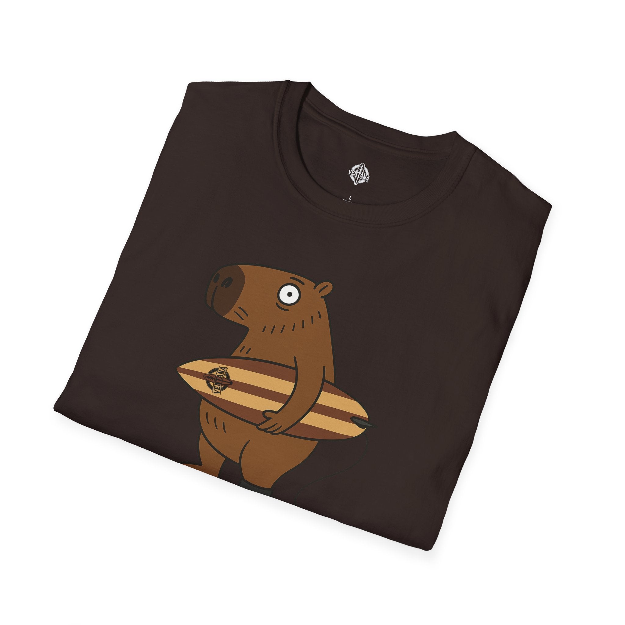 Capybara Surfer Unisex - Soft Style U.S. Cotton T-Shirt