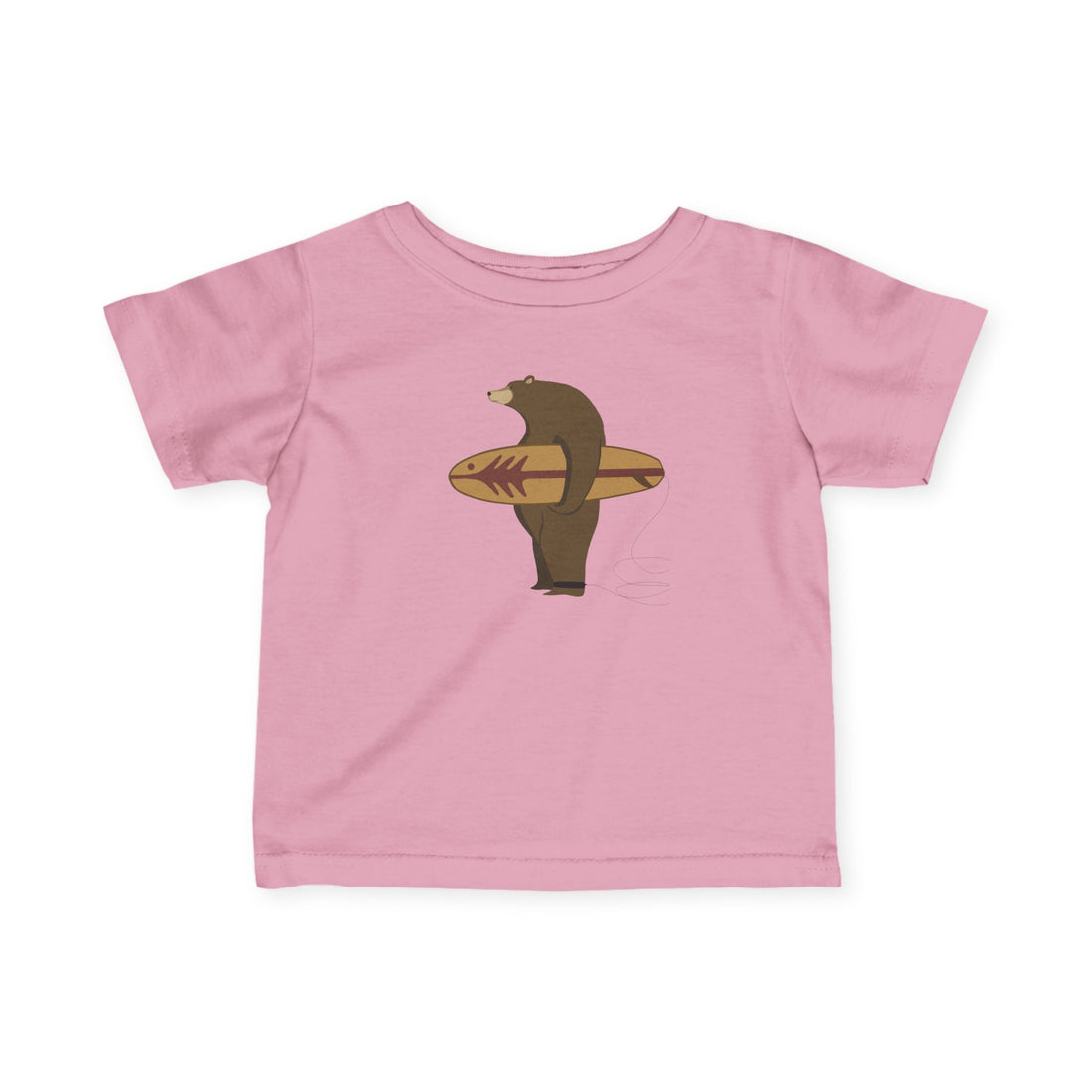 Surfing Grizzly Bear by Fabian Lavater - Infant 100% Cotton T-Shirt