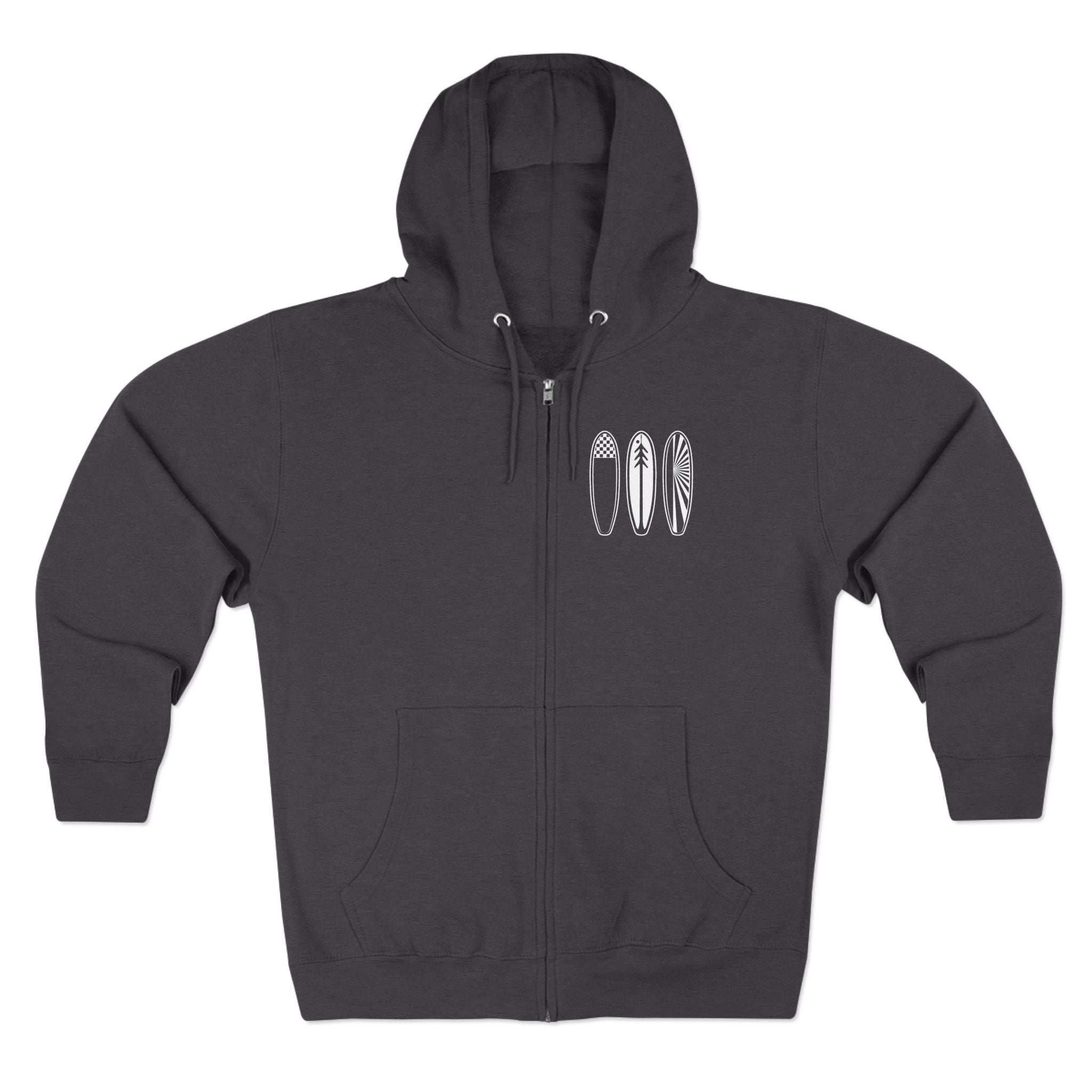 Ventana Three Board Unisex - Zip Cotton Blend Fleece Hoodie