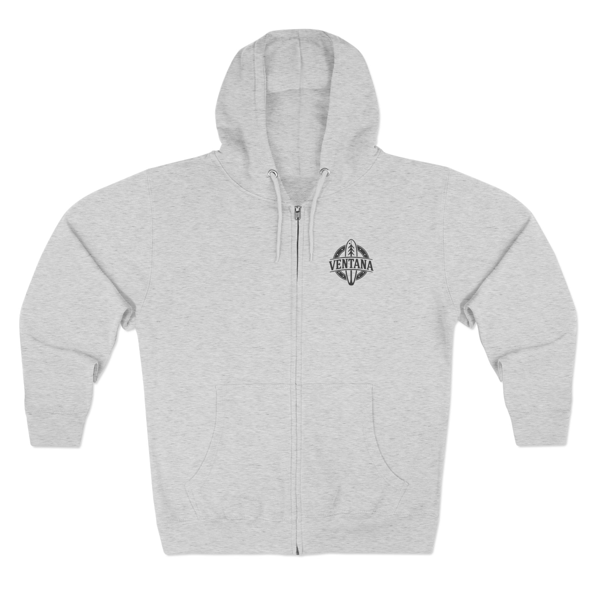 Ventana Surfsquatch by Thiago Bianchini Unisex - Zip Cotton Blend Fleece Hoodie