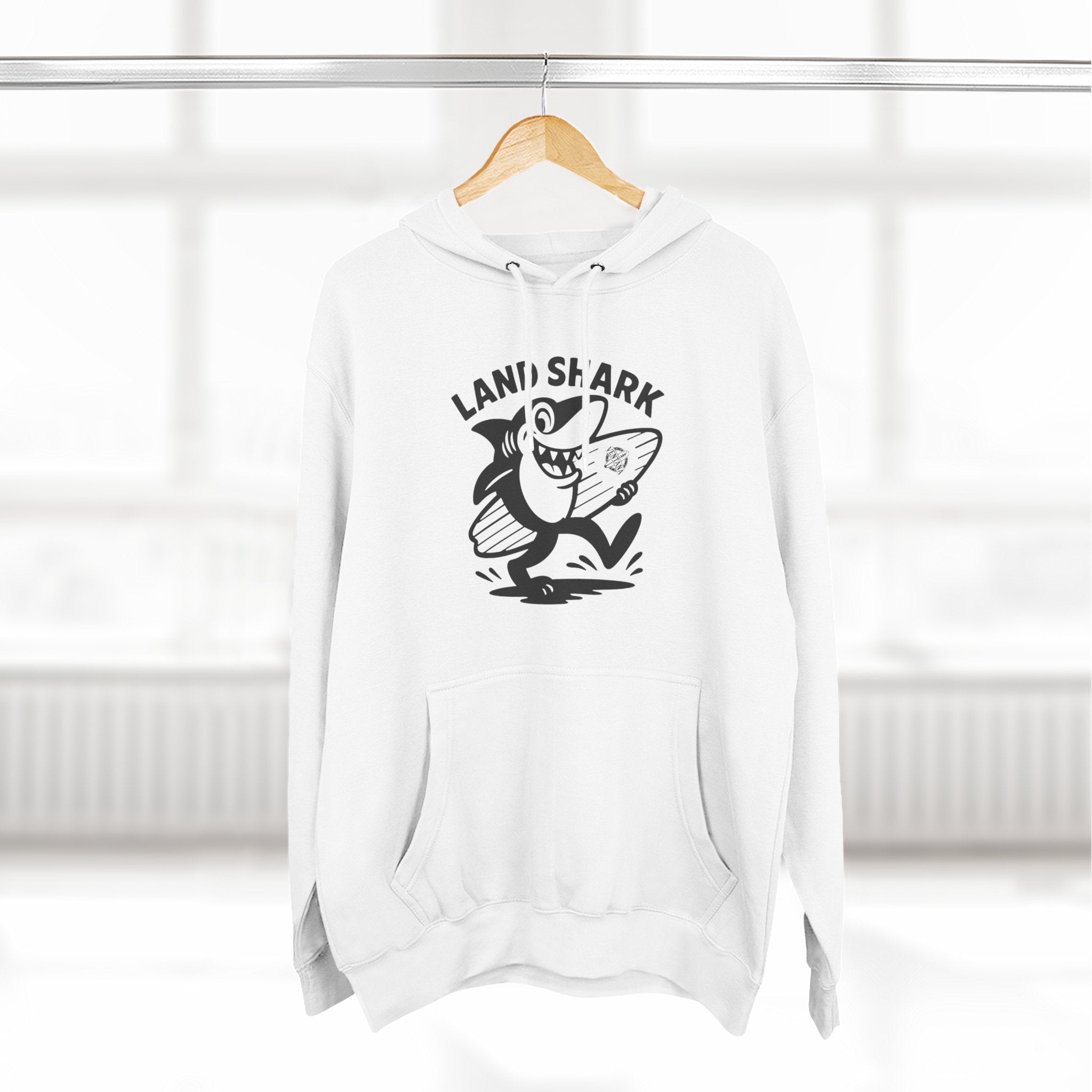 Land Shark Unisex - Pull-Over Cotton Blend Fleece Hoodie