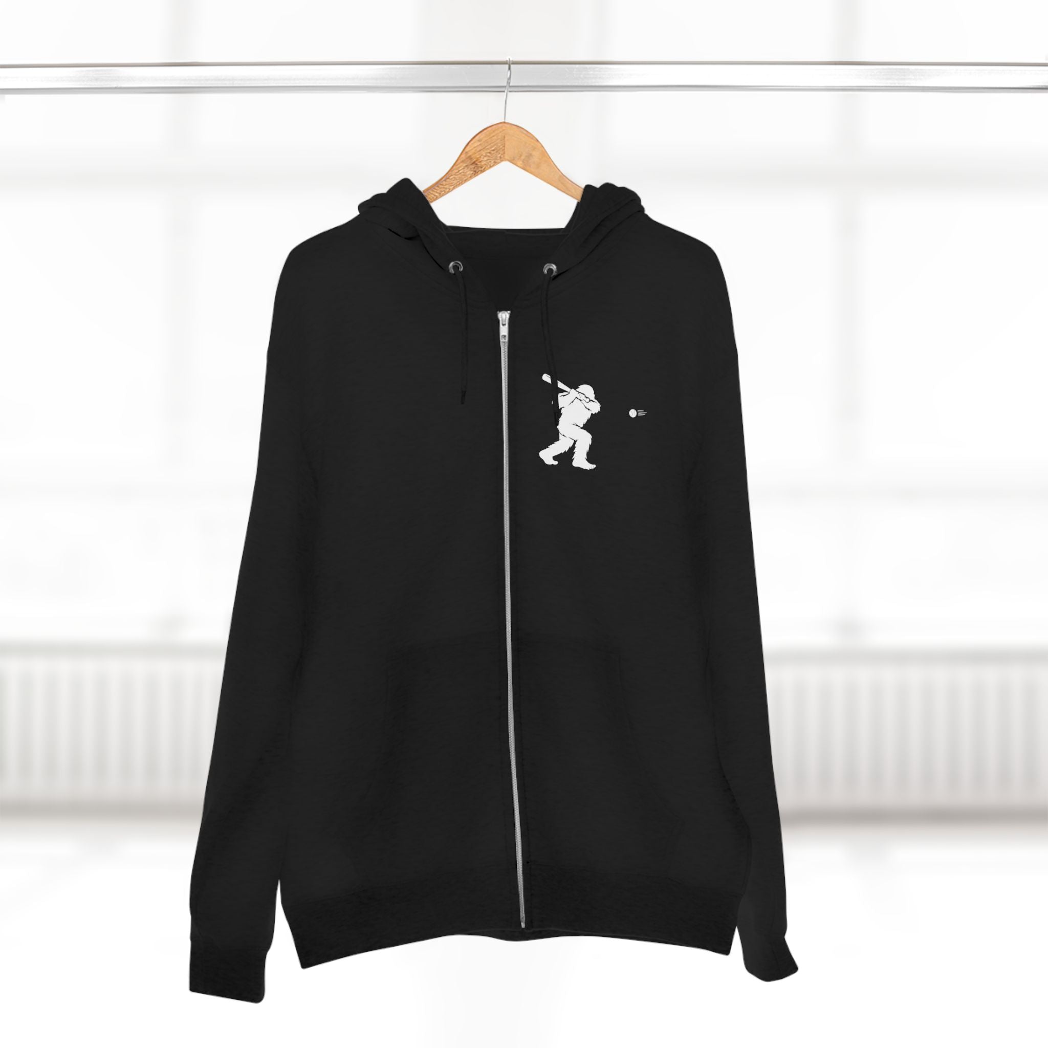 Ventana Sluggersquatch Unisex - Zip Cotton Blend Fleece Hoodie