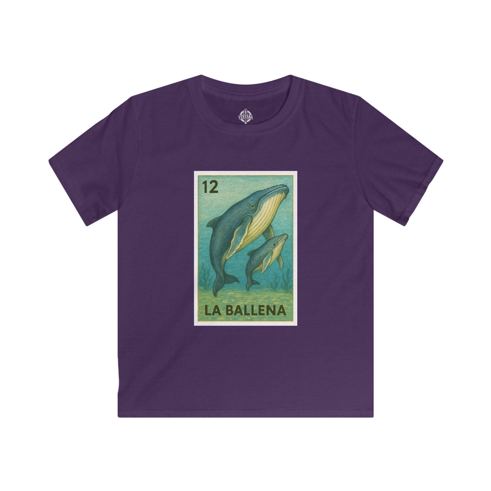 Whale Lotería Kids - Soft Style U.S. Cotton T-Shirt (La Ballena)