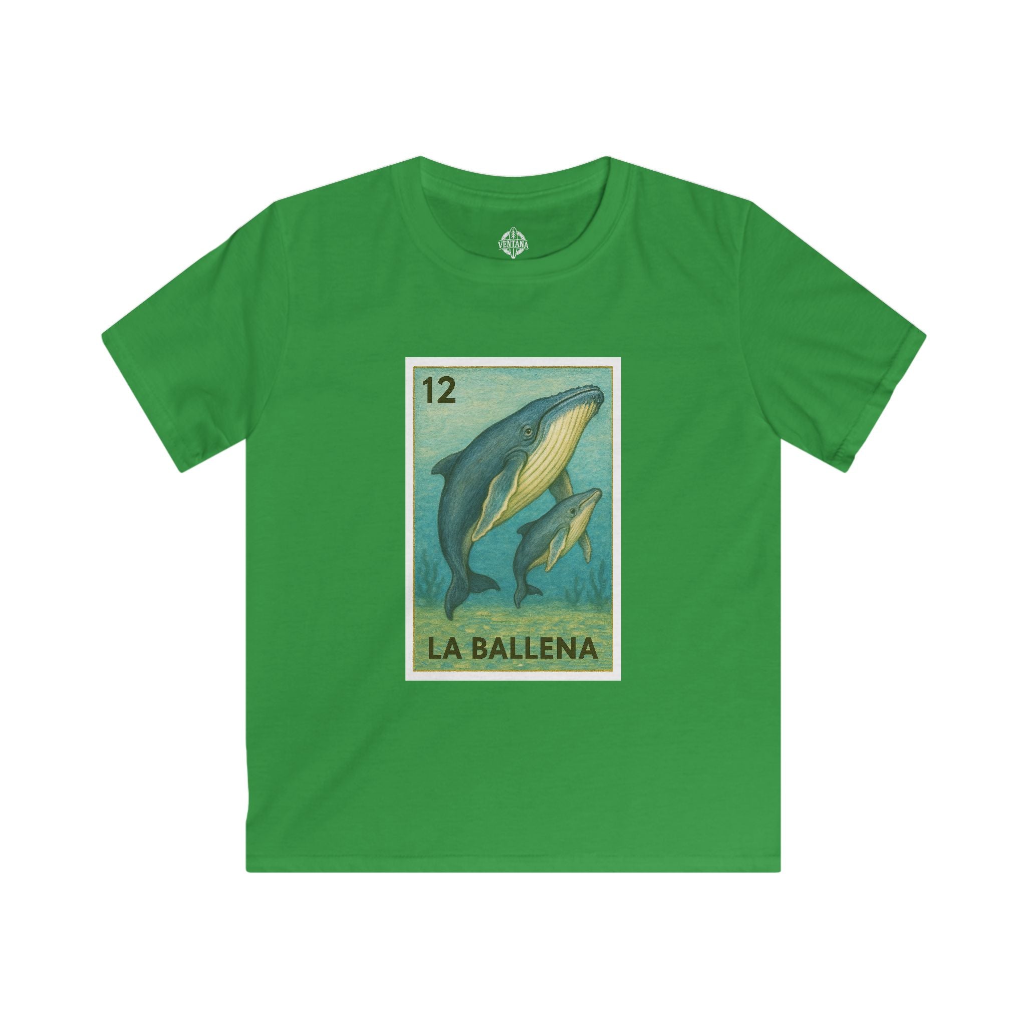 Whale Lotería Kids - Soft Style U.S. Cotton T-Shirt (La Ballena)