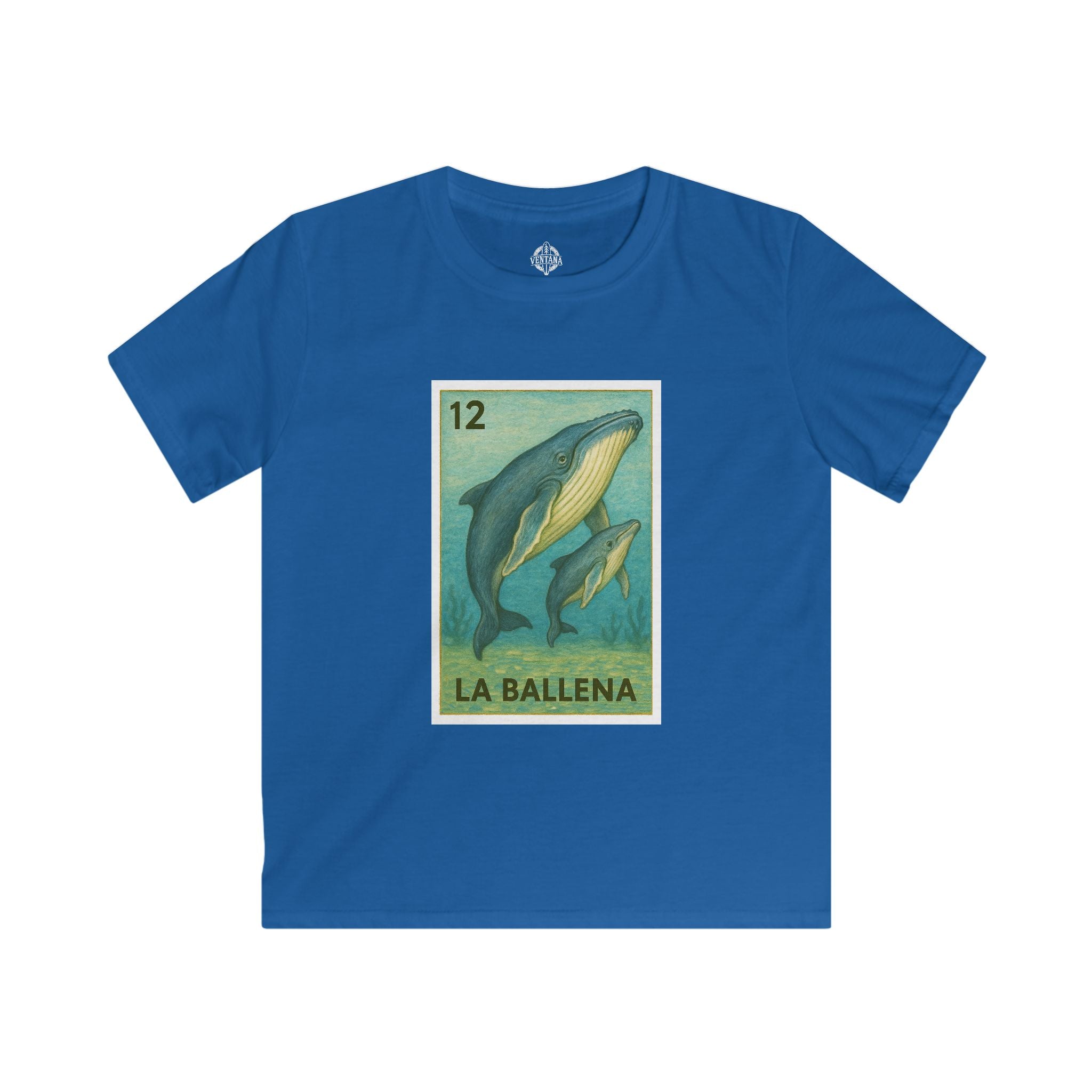 Whale Lotería Kids - Soft Style U.S. Cotton T-Shirt (La Ballena)