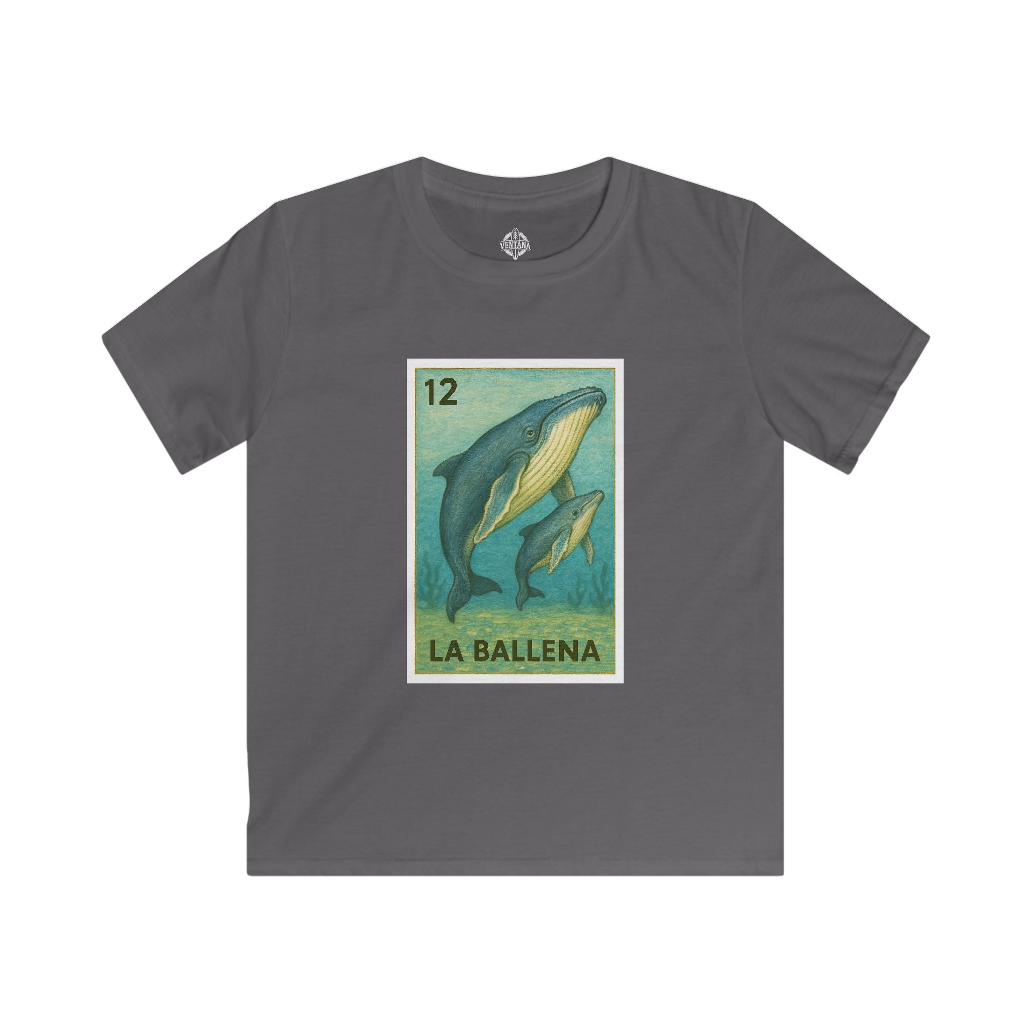 Whale Lotería Kids - Soft Style U.S. Cotton T-Shirt (La Ballena)