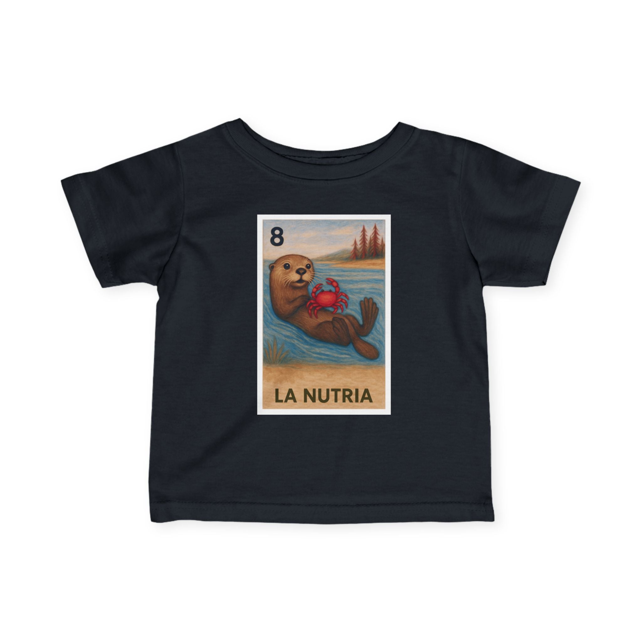 Sea Otter Lotería - Infant 100% Cotton T-Shirt (La Nutria)