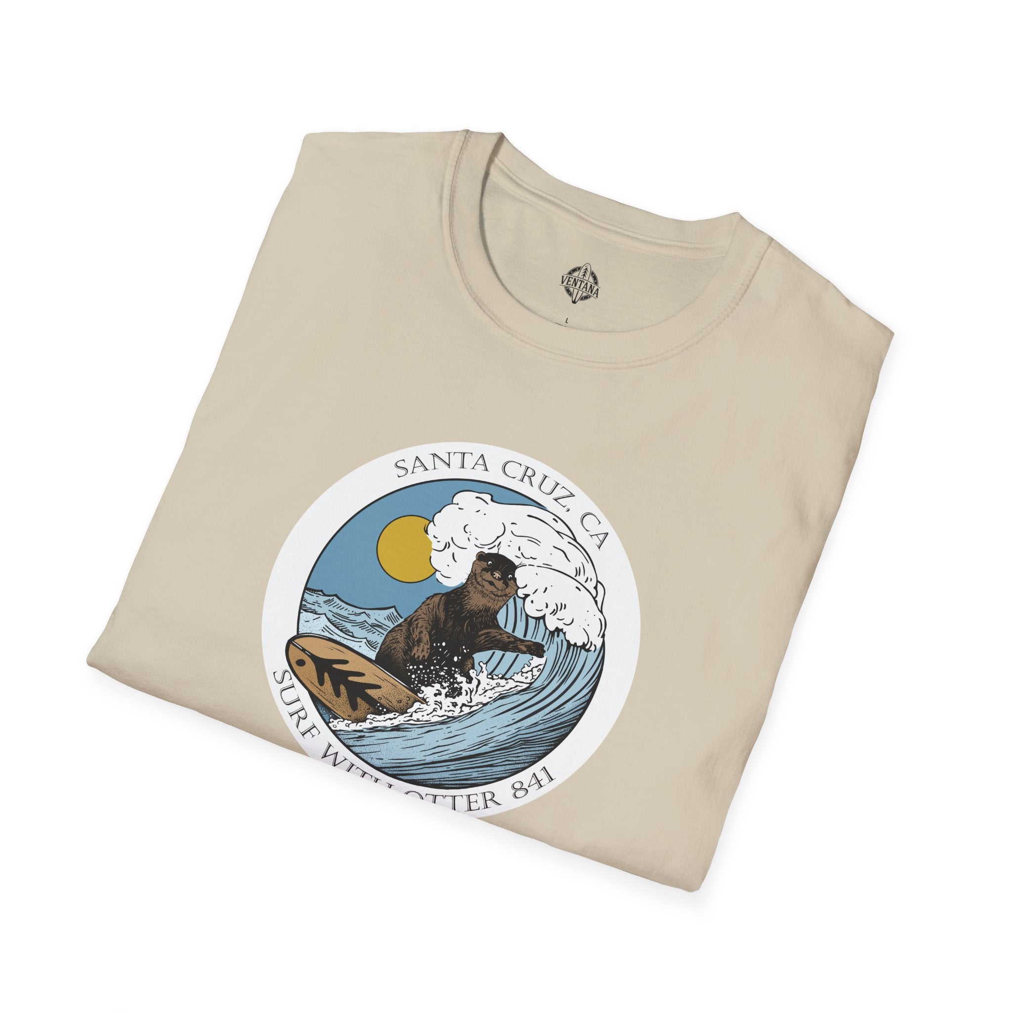 Surf with Otter 841 by Thiago Bianchini Unisex - Soft Style U.S. Cotton T-Shirt