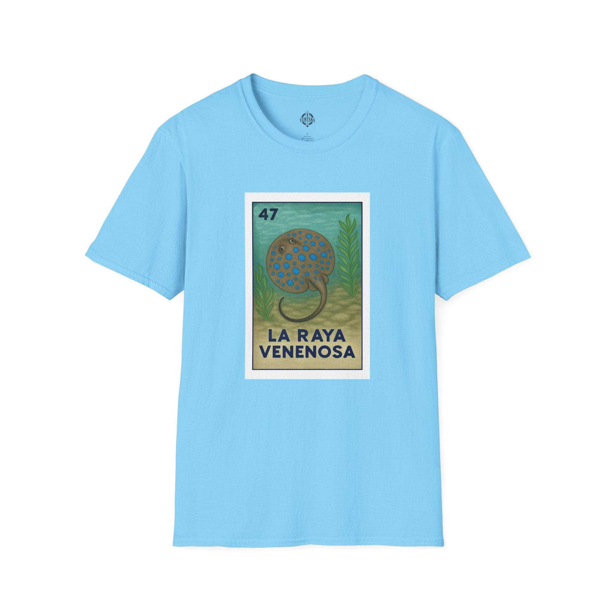Stingray Lotería Unisex - Soft Style U.S. Cotton T-Shirt (La Raya Venenosa)