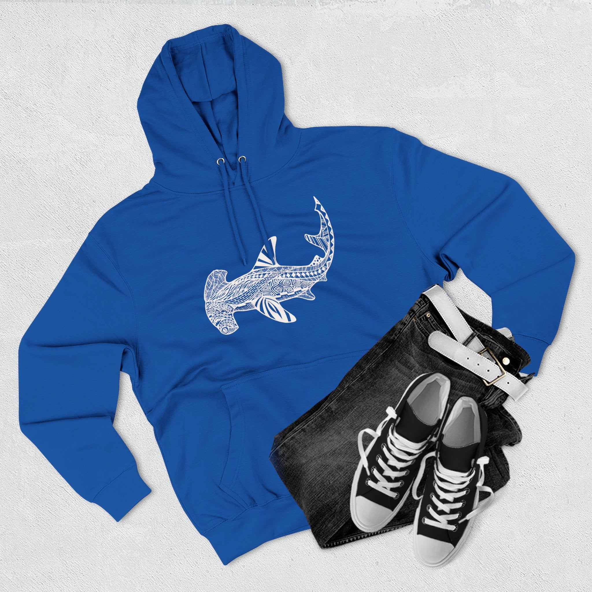 Ventangle Hammerhead Unisex - Pull-Over Cotton Blend Fleece Hoodie