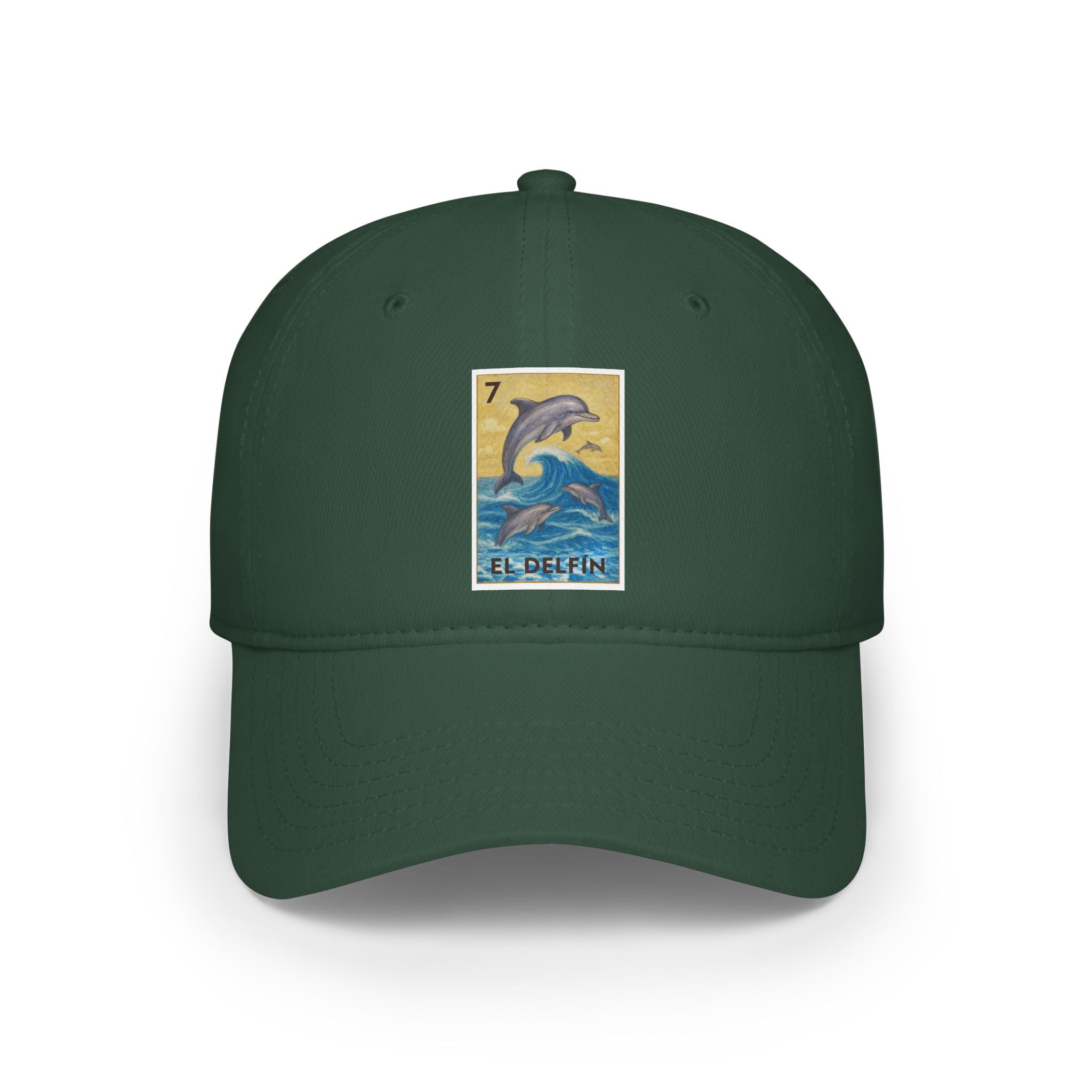 Dolphin Lotería Unisex - 100% Cotton Baseball Cap (El Delfín)