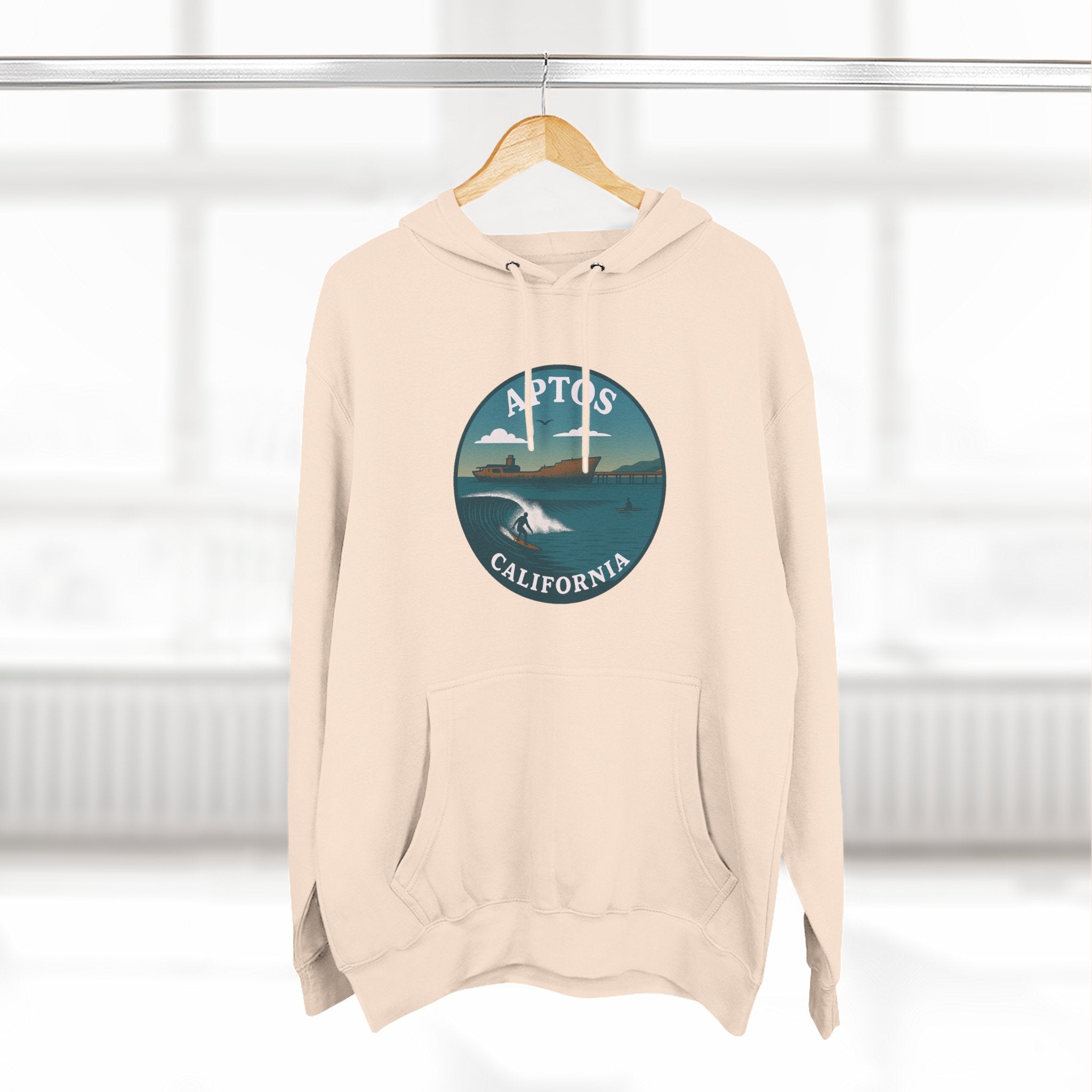 Aptos California Classic Unisex - Pull-Over Cotton Blend Fleece Hoodie