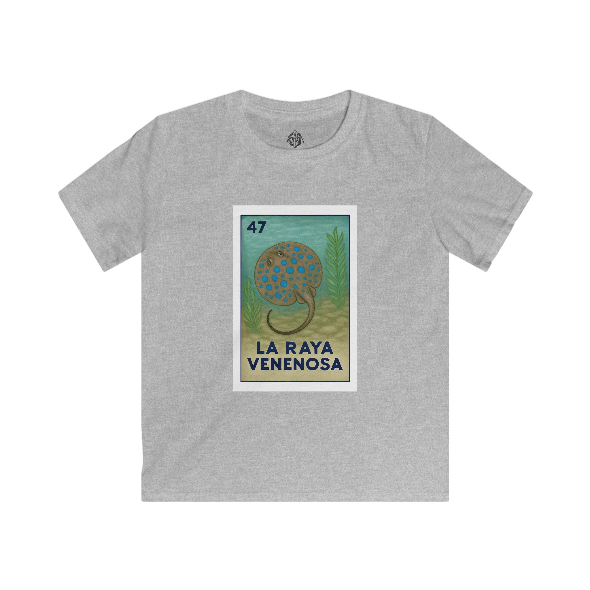 Stingray Lotería Kids - Soft Style U.S. Cotton T-Shirt (La Raya Venenosa)