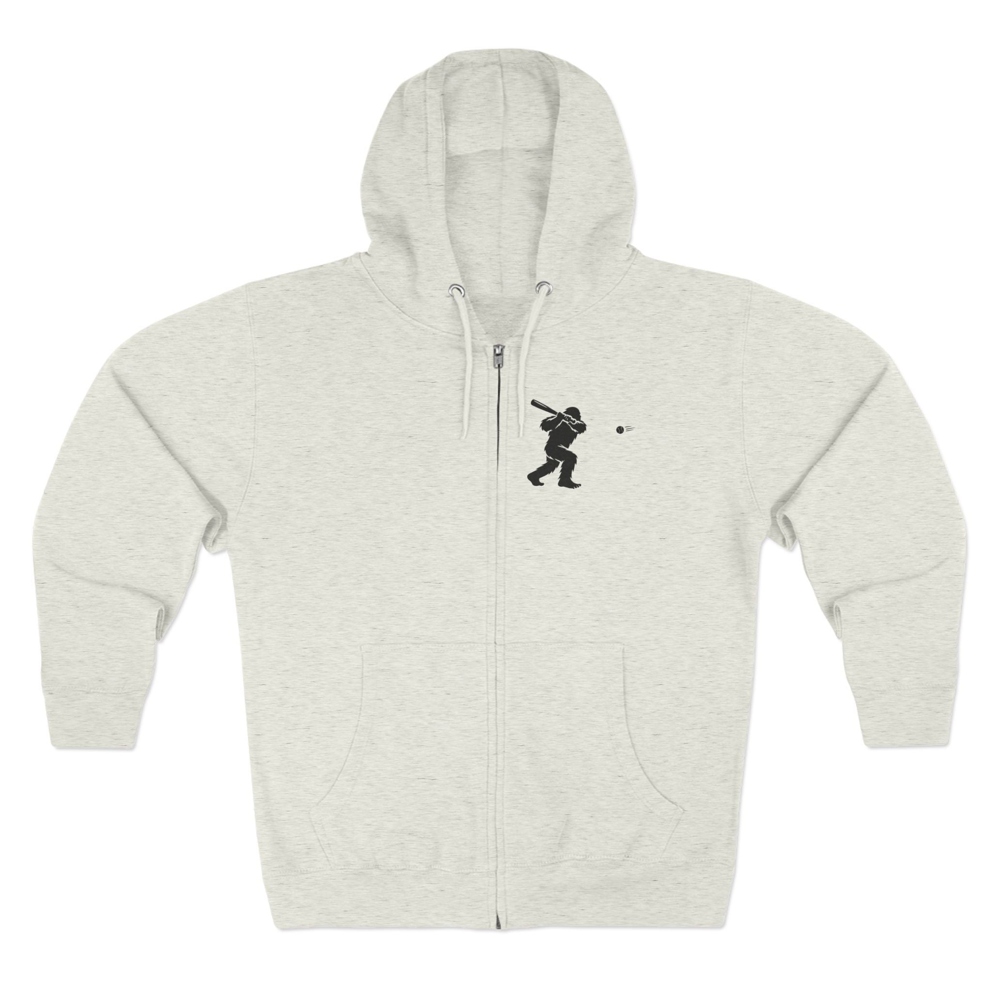 Ventana Sluggersquatch Unisex - Zip Cotton Blend Fleece Hoodie