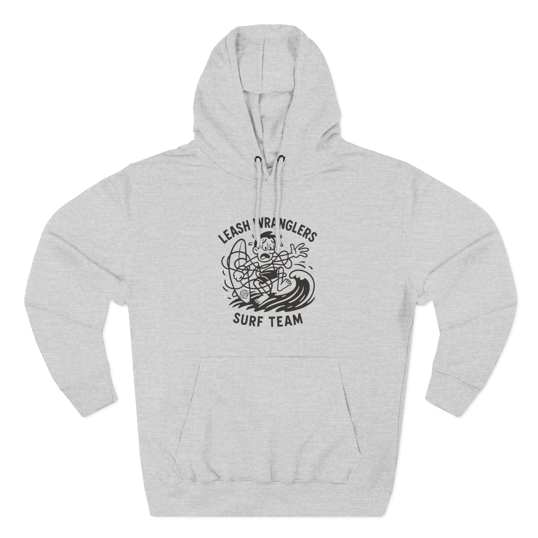 Leash Wranglers Surf Team Unisex - Pull-Over Cotton Blend Fleece Hoodie