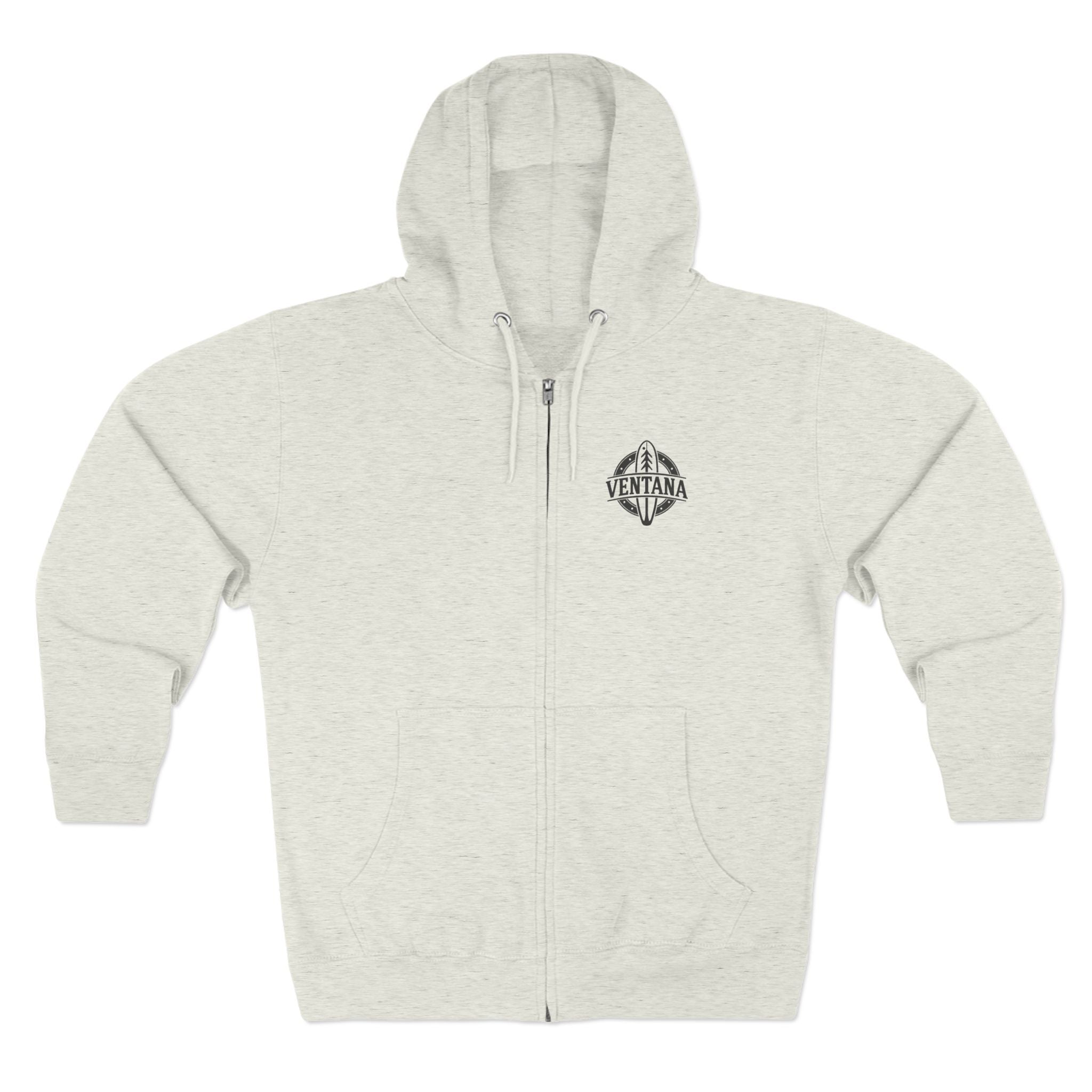 Ventana Surfsquatch by Thiago Bianchini Unisex - Zip Cotton Blend Fleece Hoodie