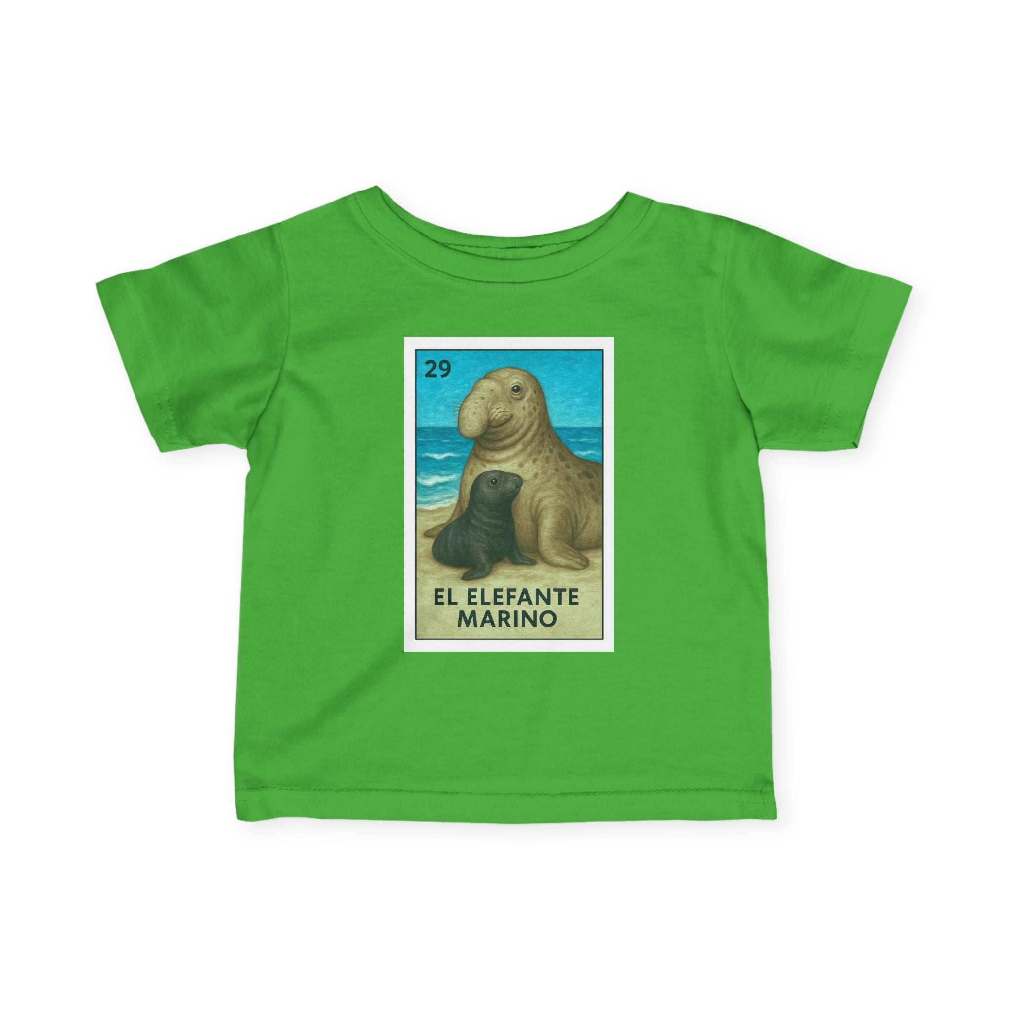 Elephant Seal Lotería - Infant 100% Cotton T-Shirt (El Elefante Marino)