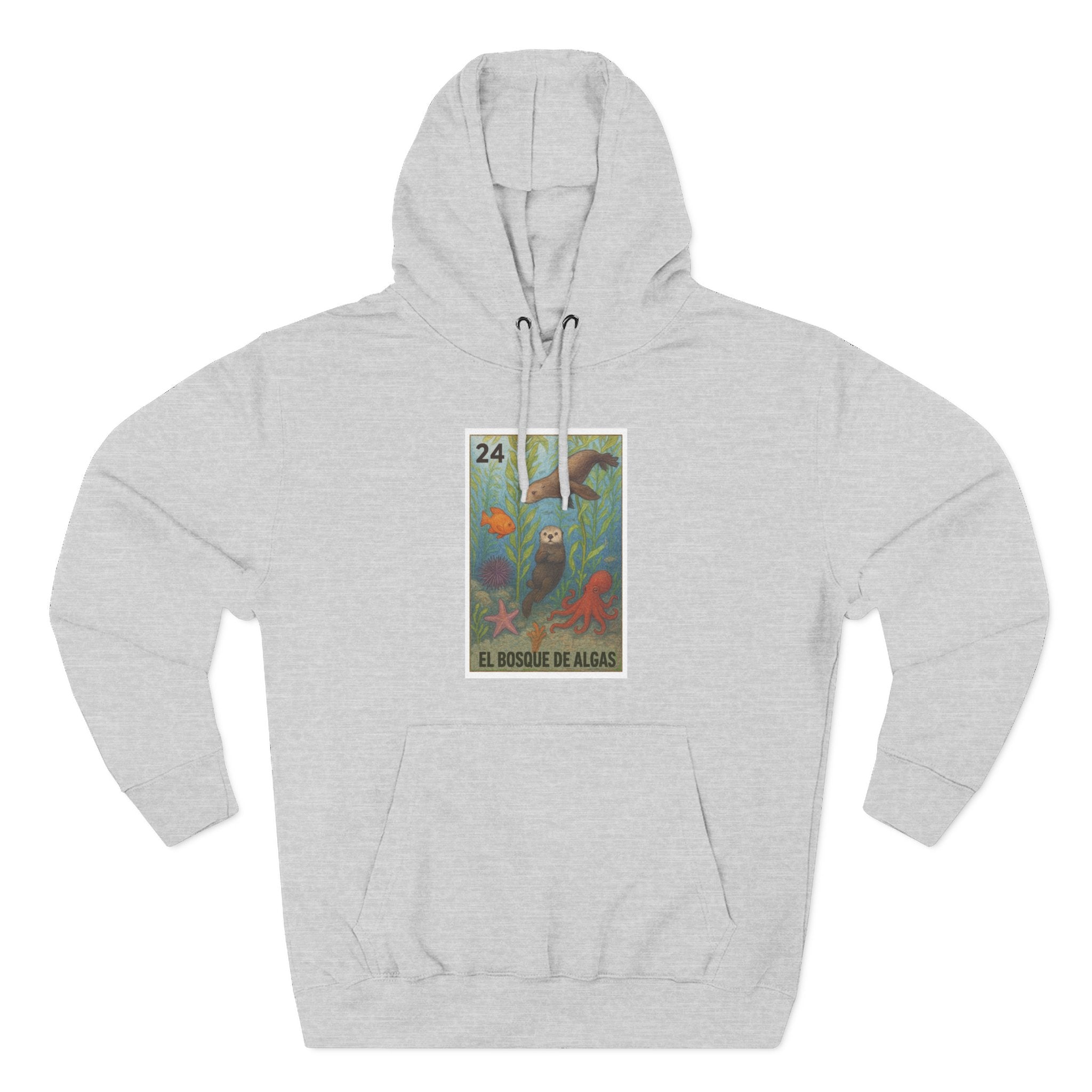 Kelp Forest Lotería Unisex - Pull-Over Cotton Blend Fleece Hoodie (El Bosque de Algas)