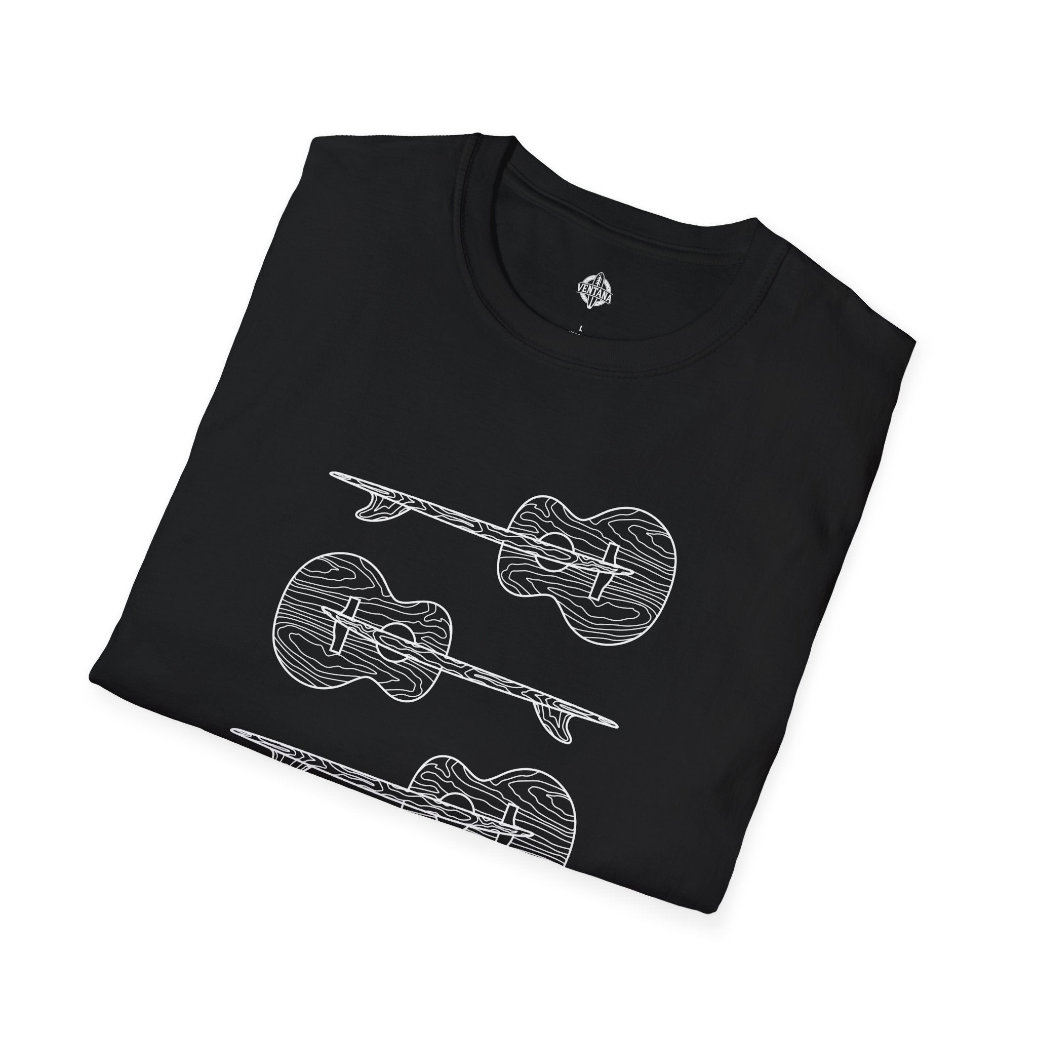 Ventana Santa Cruz Guitar Collab Unisex - Soft Style U.S. Cotton T-Shirt