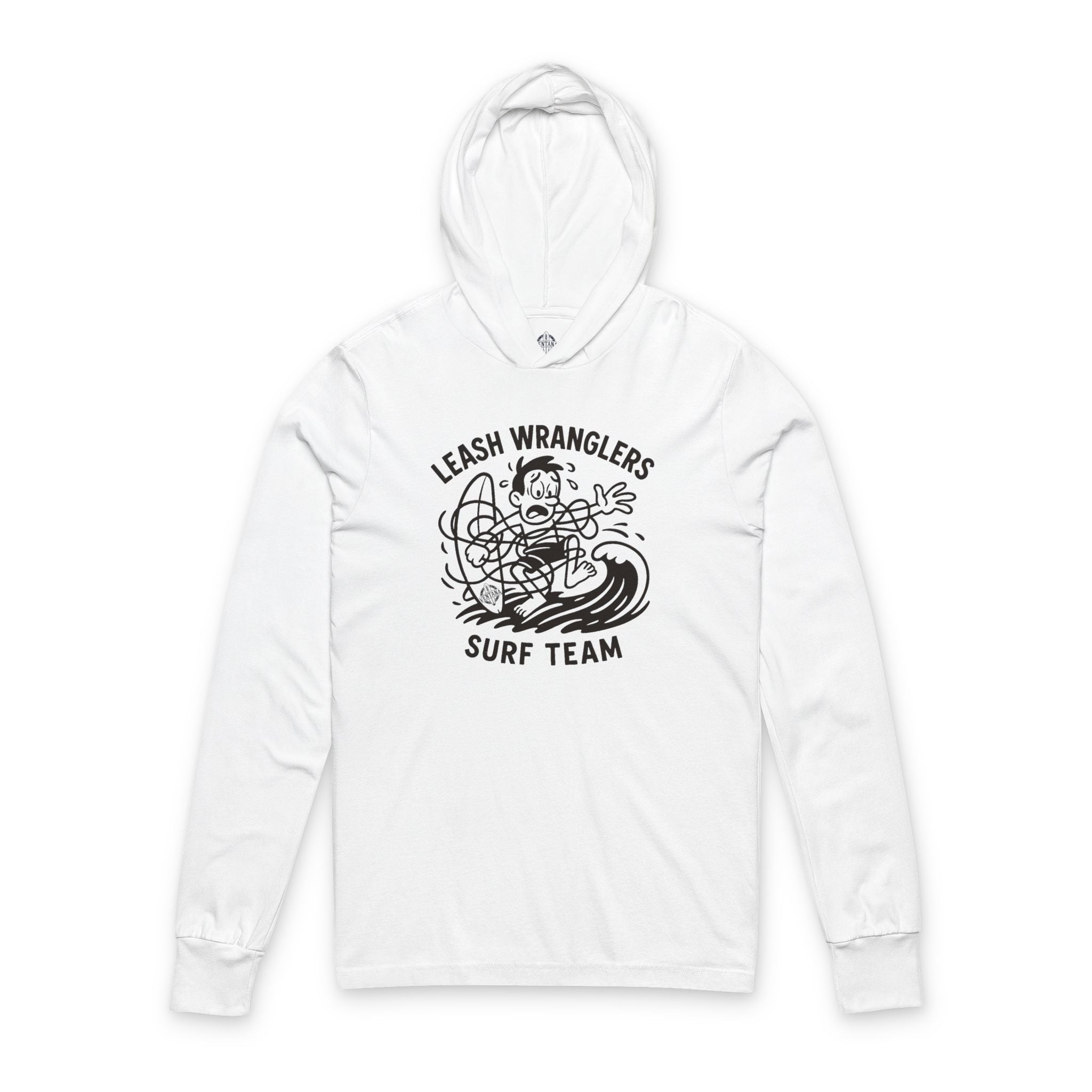 Leash Wranglers Surf Team Unisex - Cotton Long Sleeve Hooded T-Shirt
