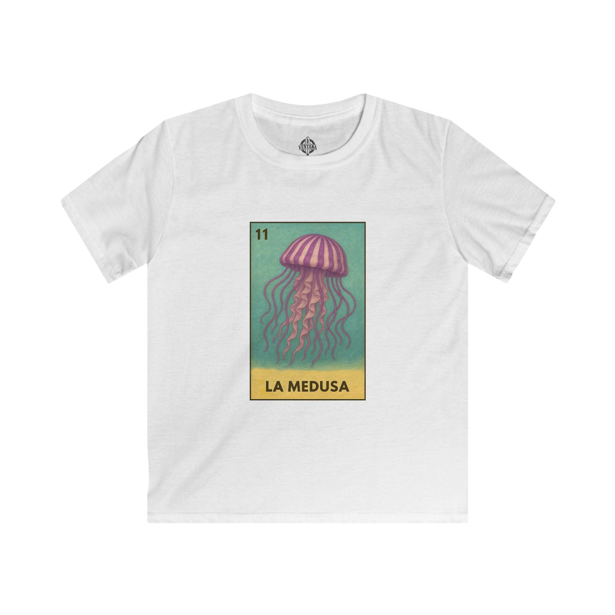 Sea Jelly Lotería Kids - Soft Style U.S. Cotton T-Shirt (La Medusa)