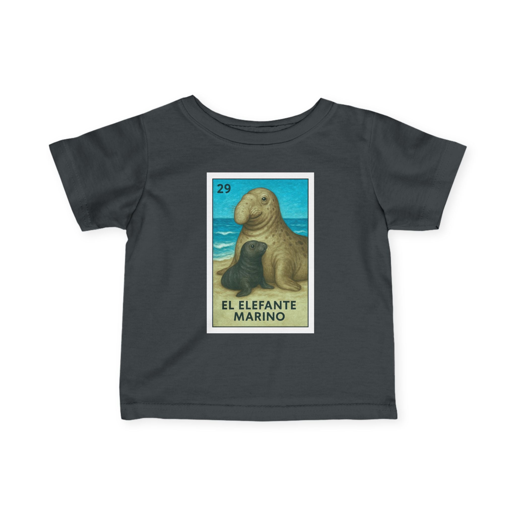Elephant Seal Lotería - Infant 100% Cotton T-Shirt (El Elefante Marino)