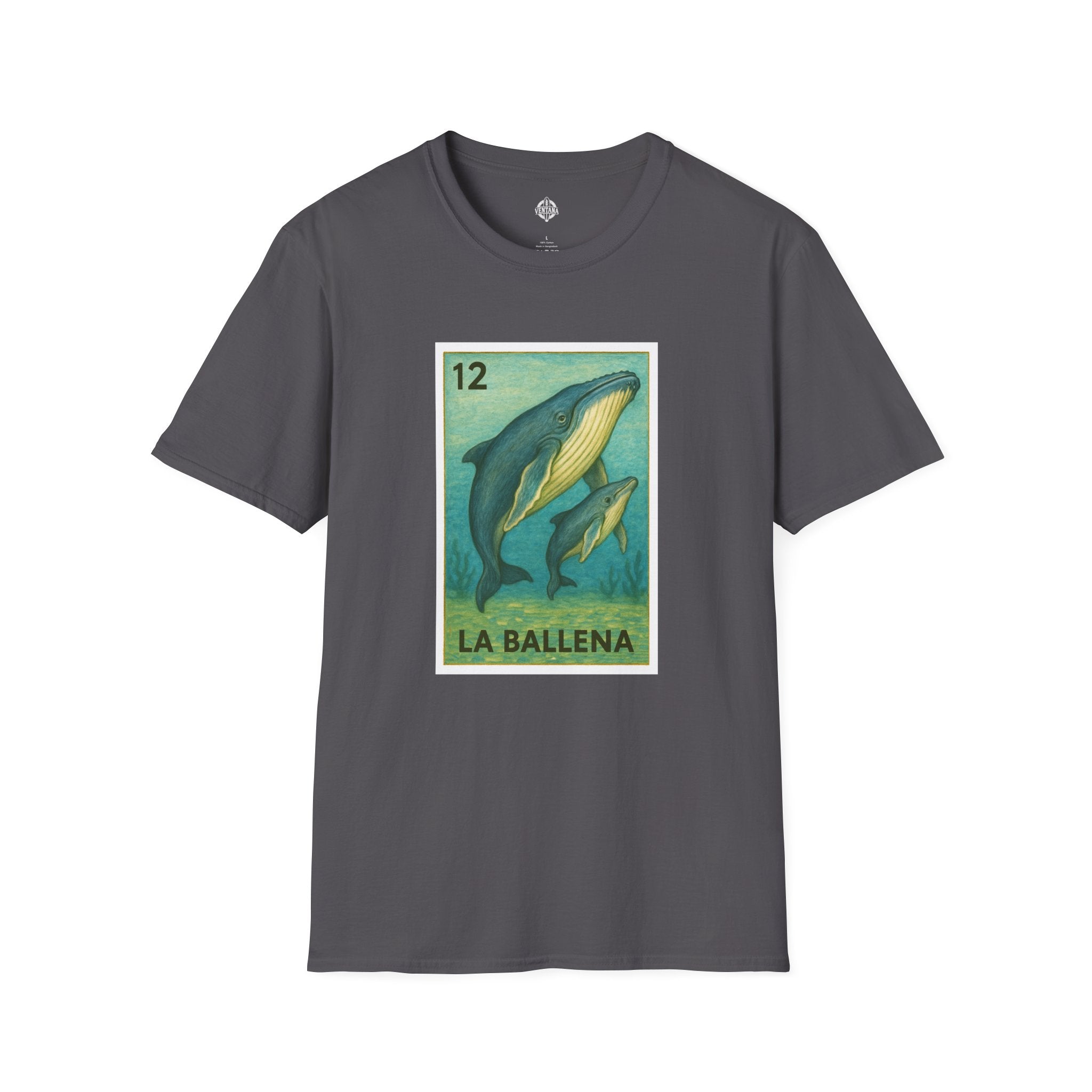 Whale Lotería Unisex - Soft Style U.S. Cotton T-Shirt (La Ballena)