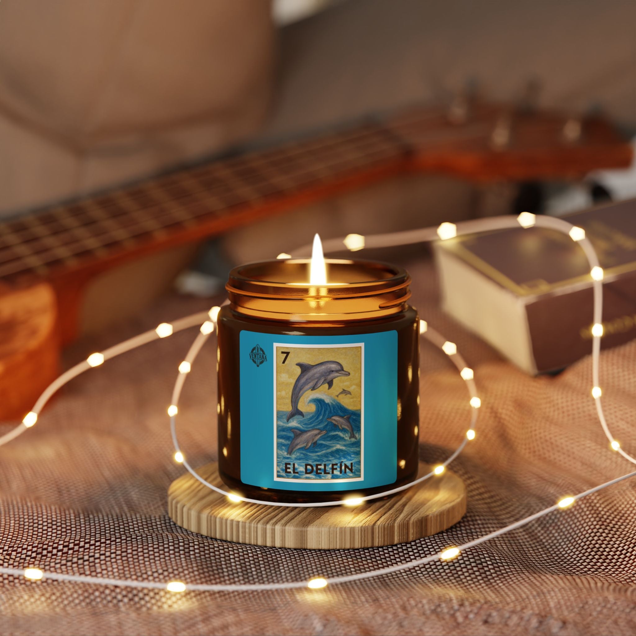 Dolphin Lotería - Scented Soy Candle (El Delfín)