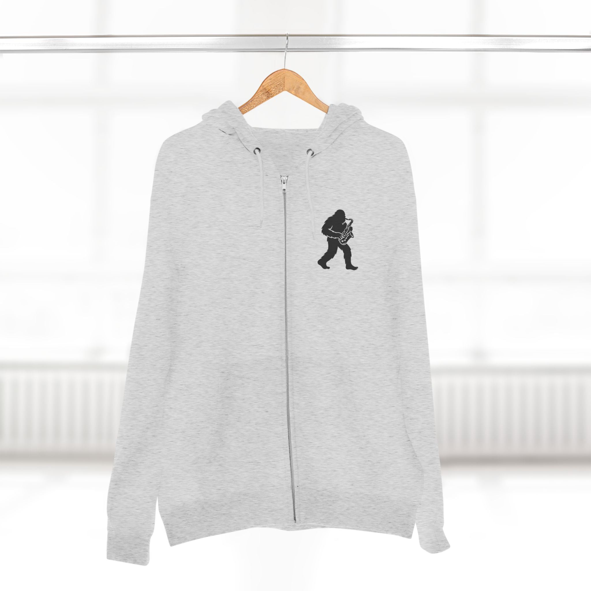 Ventana Saxsquatch Unisex - Zip Cotton Blend Fleece Hoodie
