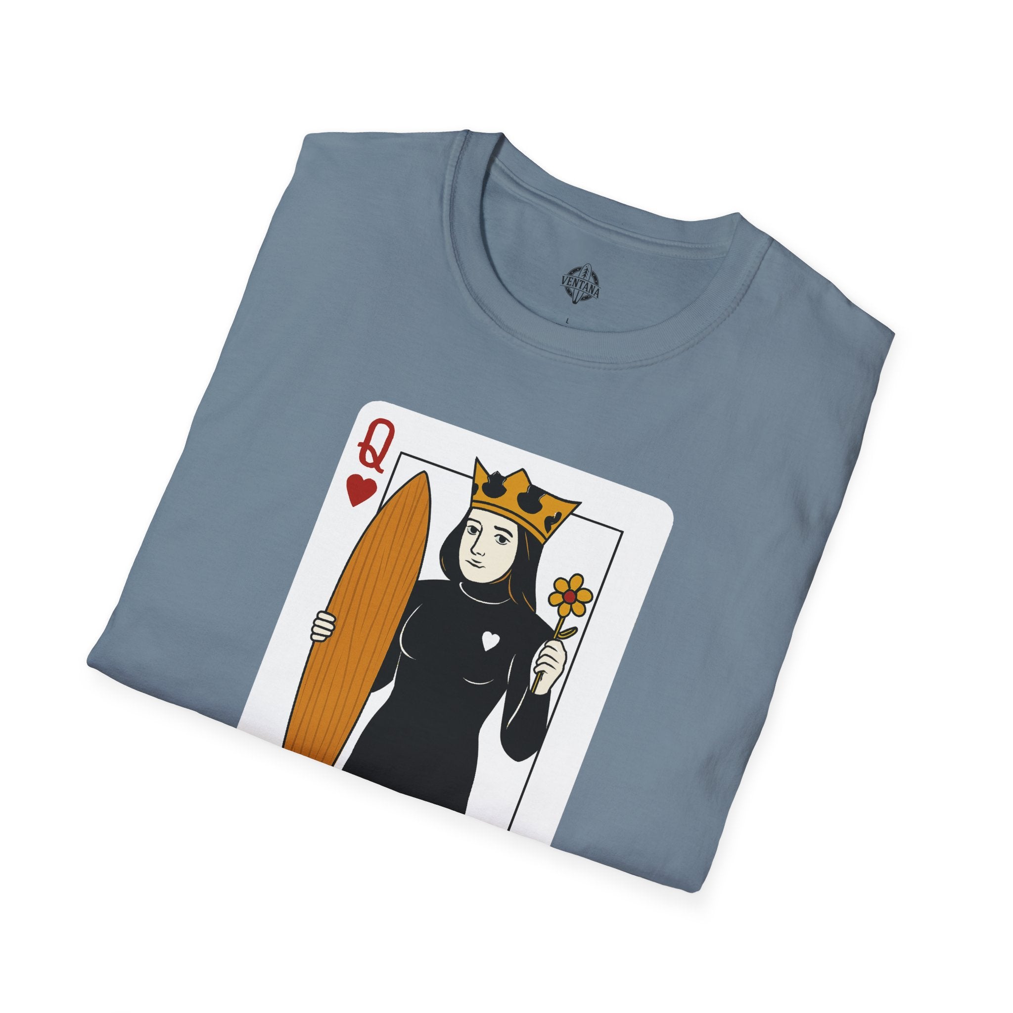 Queen of Hearts Surfer Unisex - U.S. Cotton T-Shirt