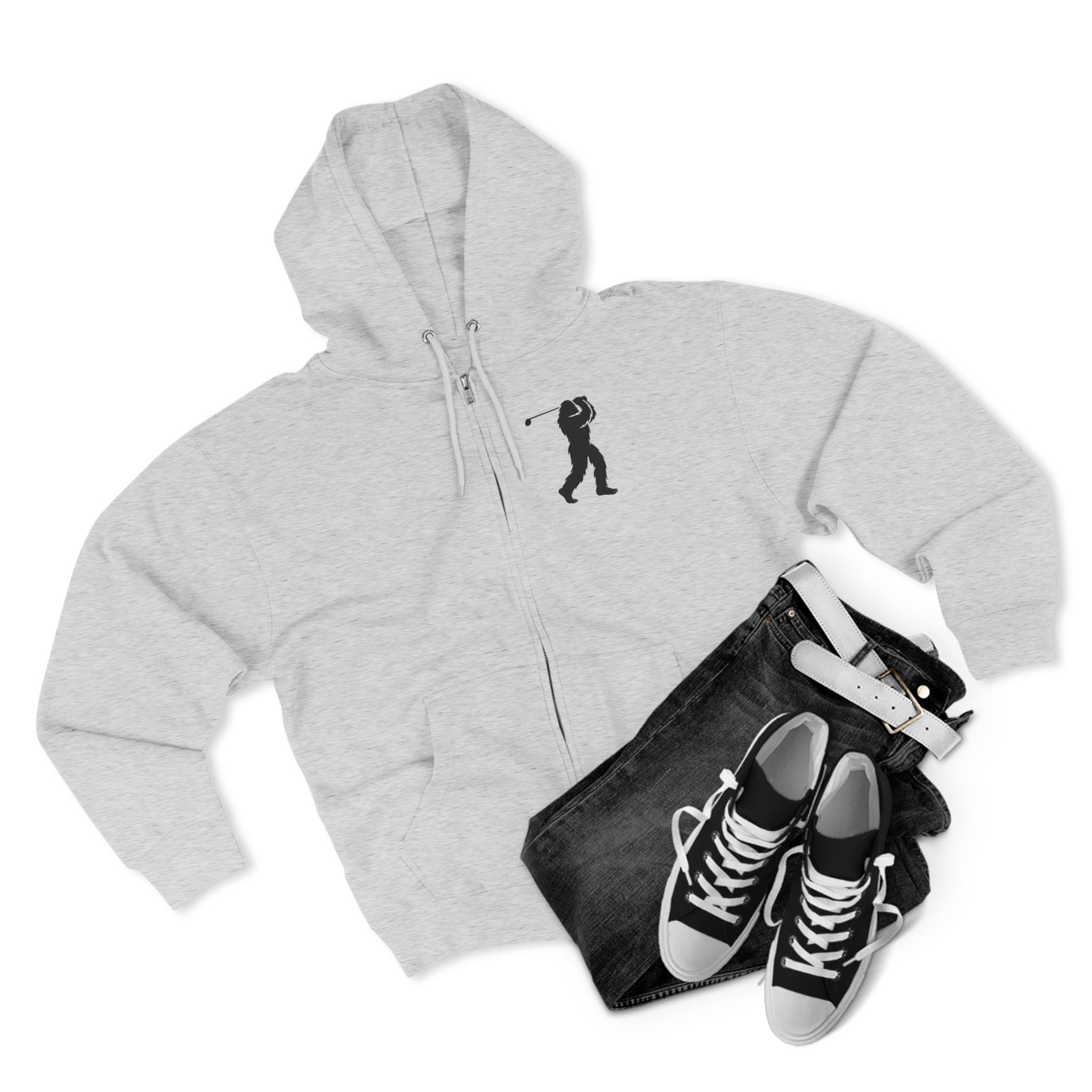 Ventana Golfsquatch Unisex - Zip Cotton Blend Fleece Hoodie