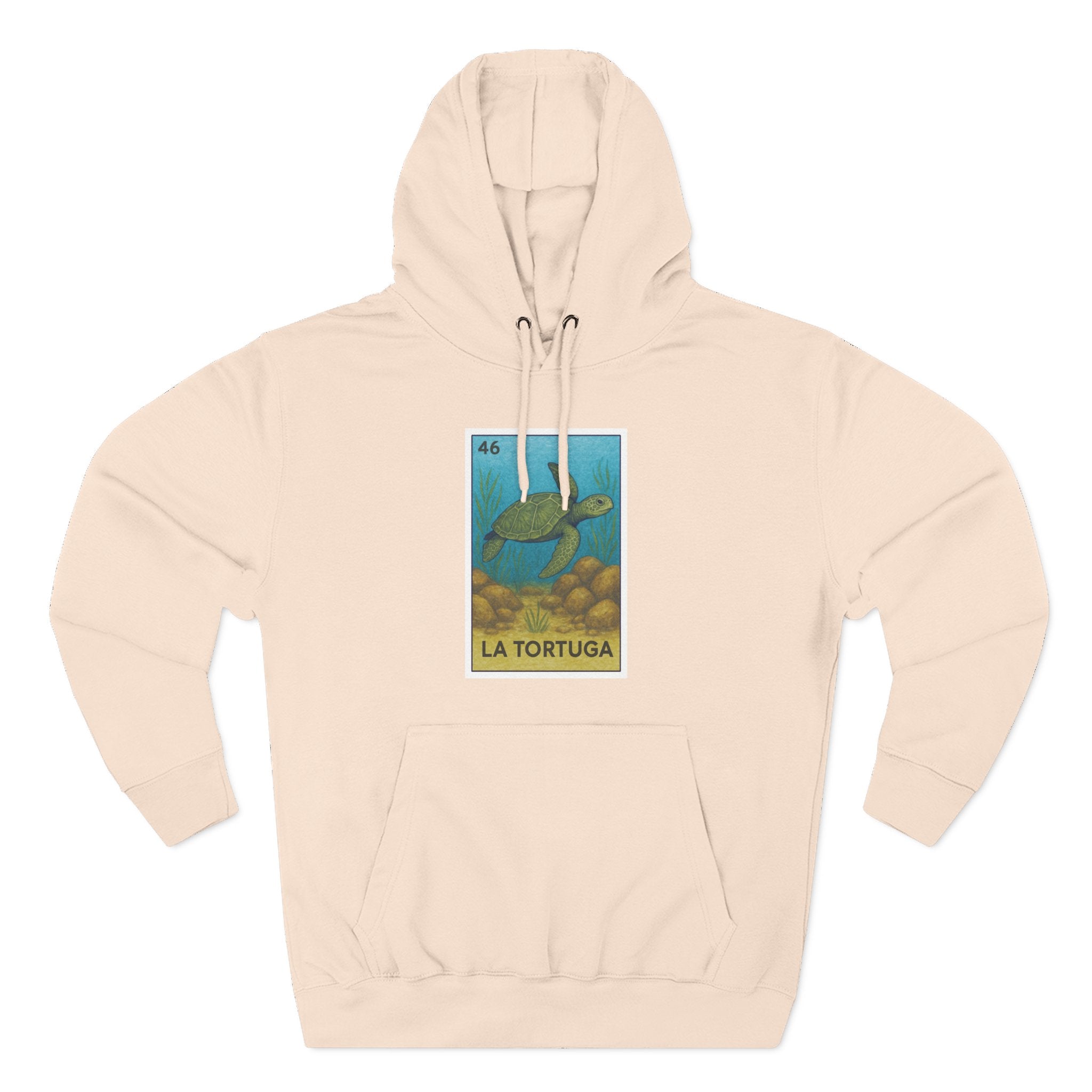Turtle Lotería Unisex - Pull-Over Cotton Blend Fleece Hoodie (La Tortuga)