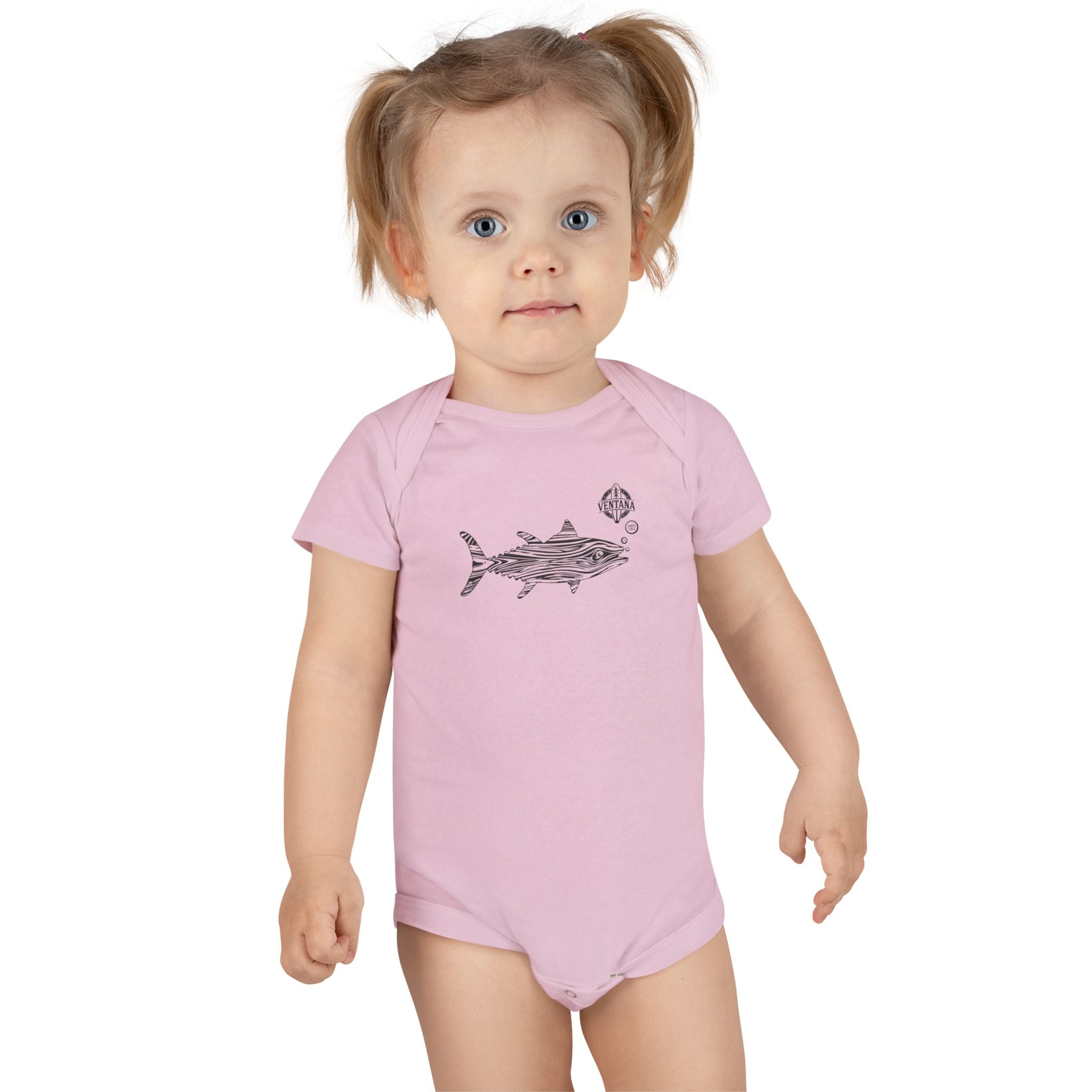 Ventana Wooden Tuna - Baby Short Sleeve 100% Cotton Onesie
