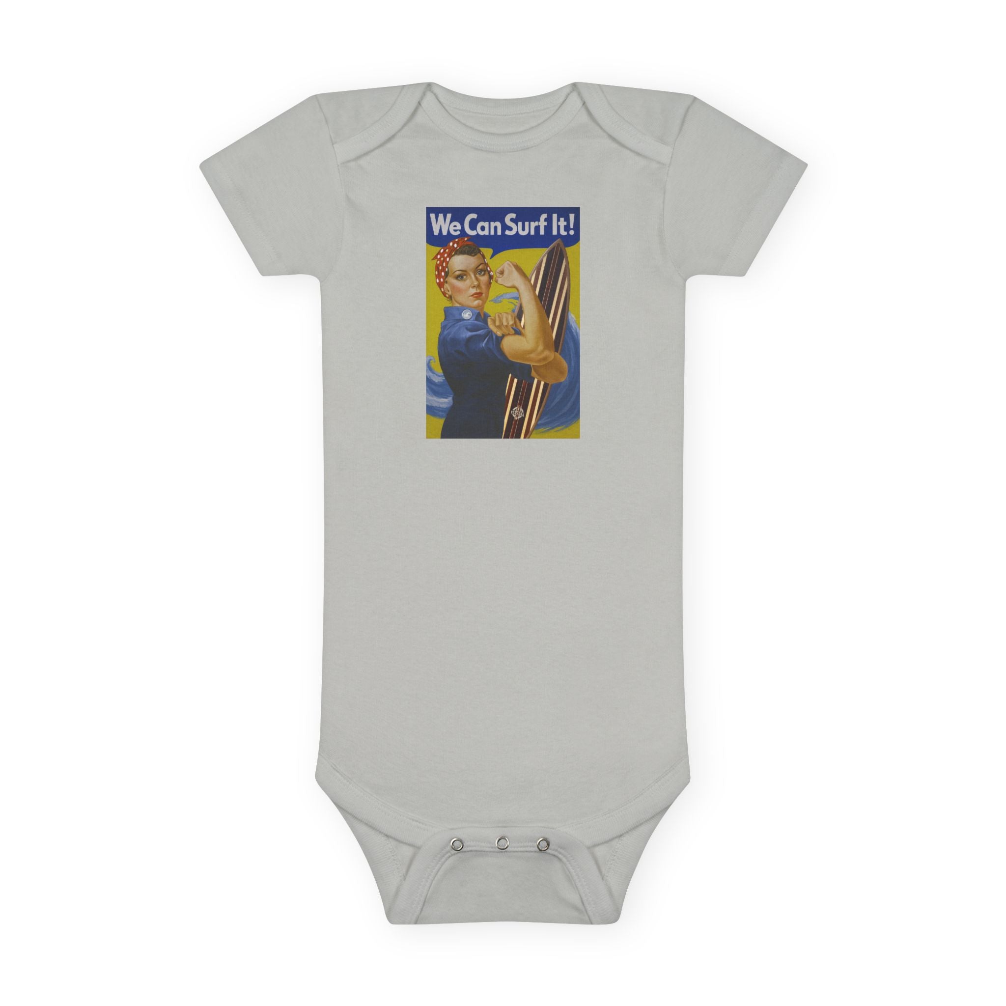 Rosie the Surfer - Baby Short Sleeve 100% Cotton Onesie