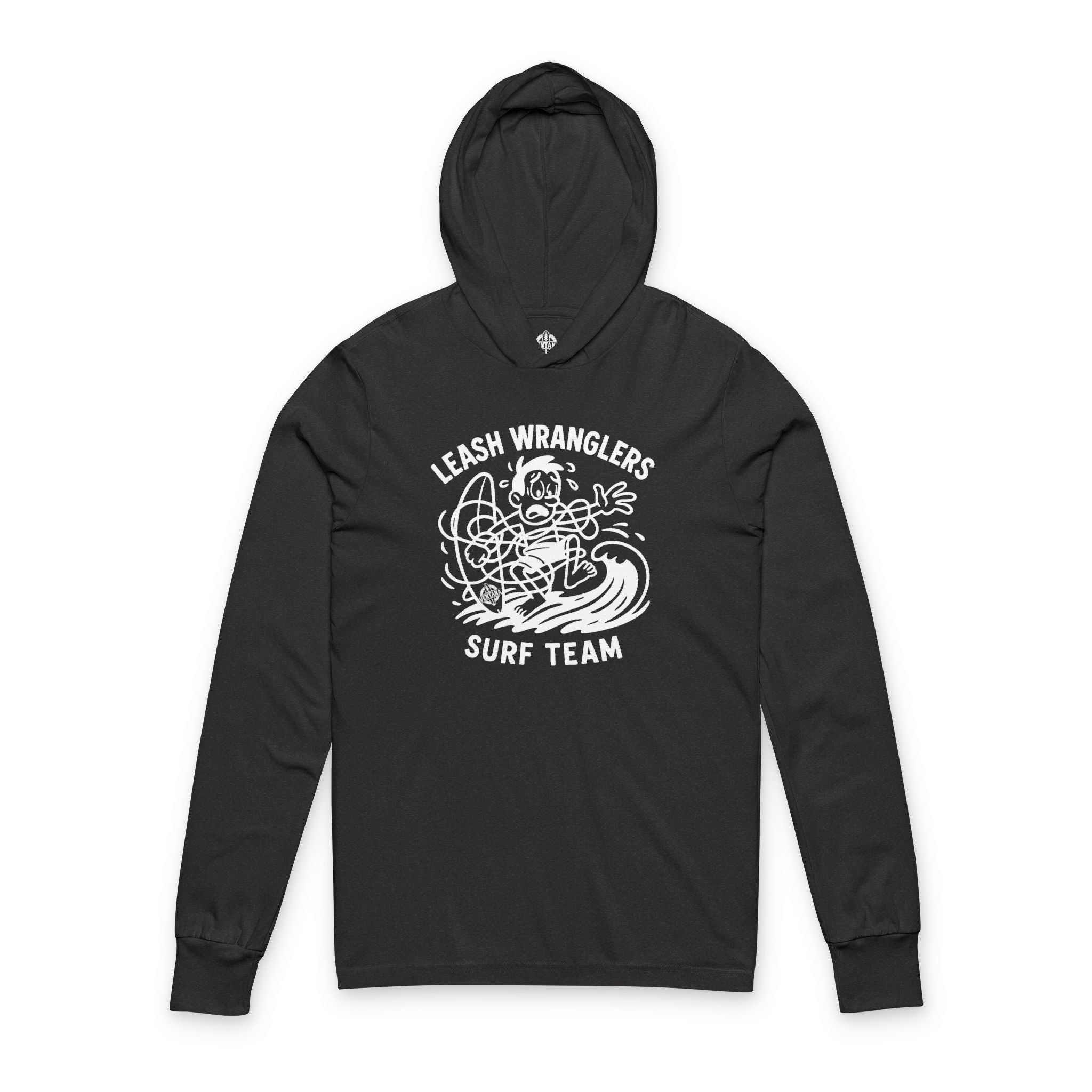 Leash Wranglers Surf Team Unisex - Cotton Long Sleeve Hooded T-Shirt