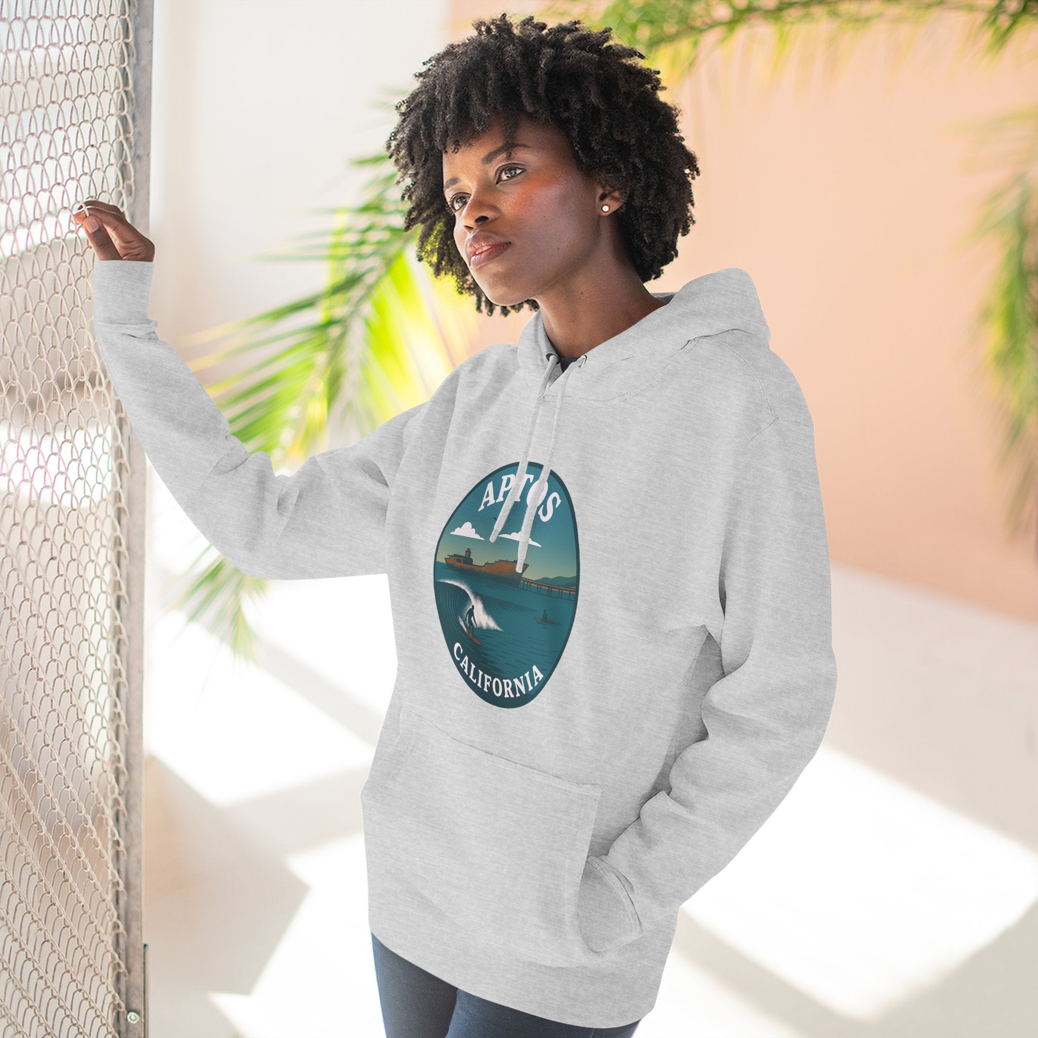 Aptos California Classic Unisex - Pull-Over Cotton Blend Fleece Hoodie
