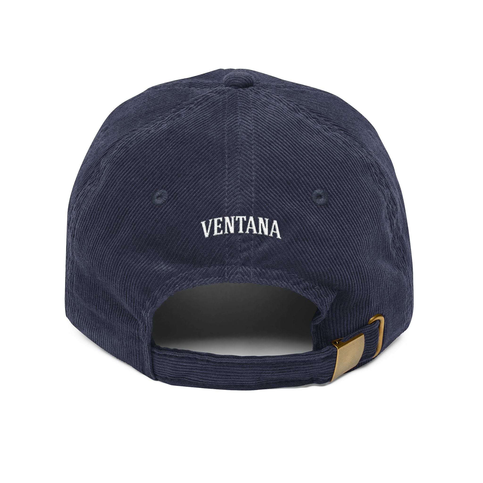 Ventana Three Board Embroidered Corduroy Cap - 100% Cotton