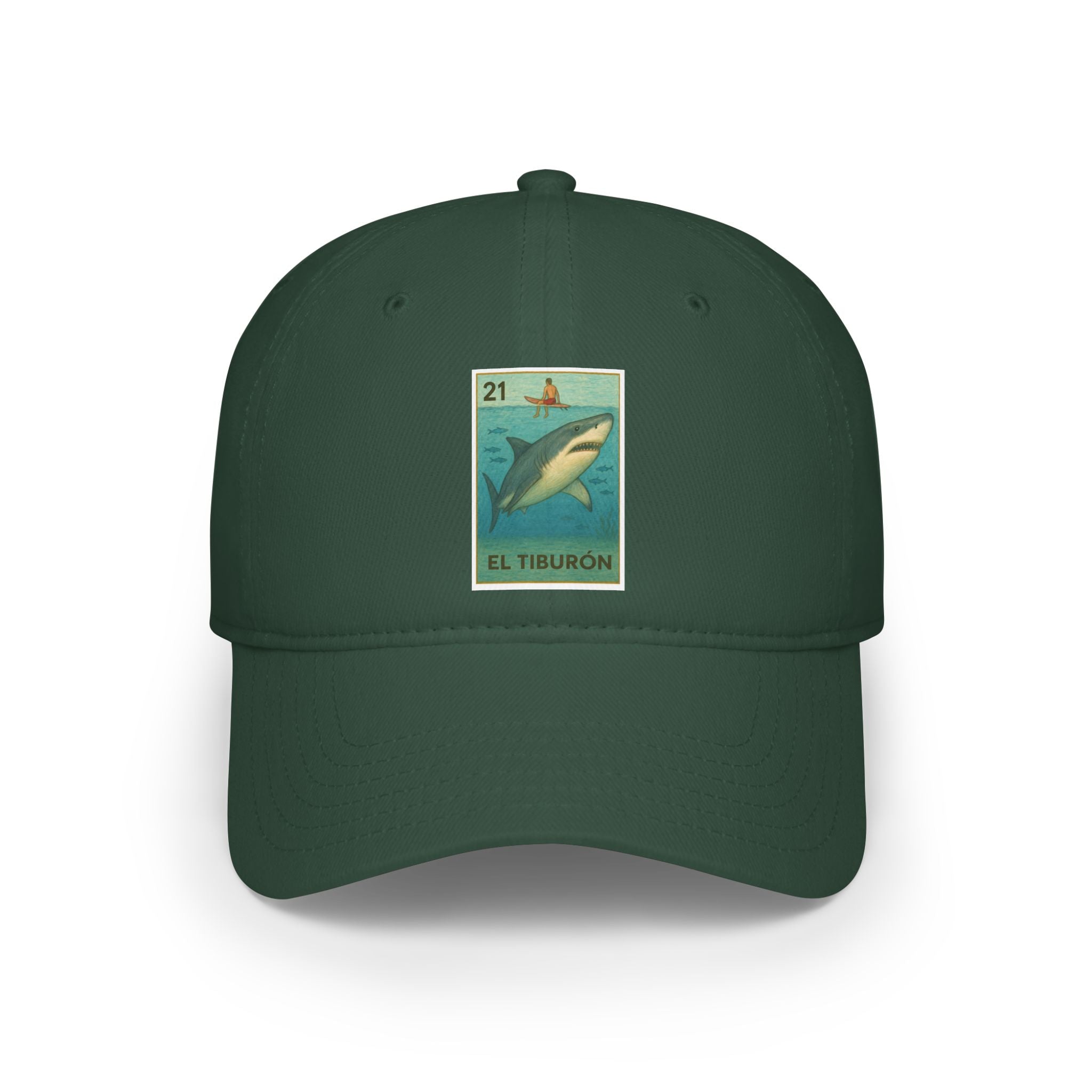 Shark Lotería Unisex - 100% Cotton Baseball Cap (El Tiburón)